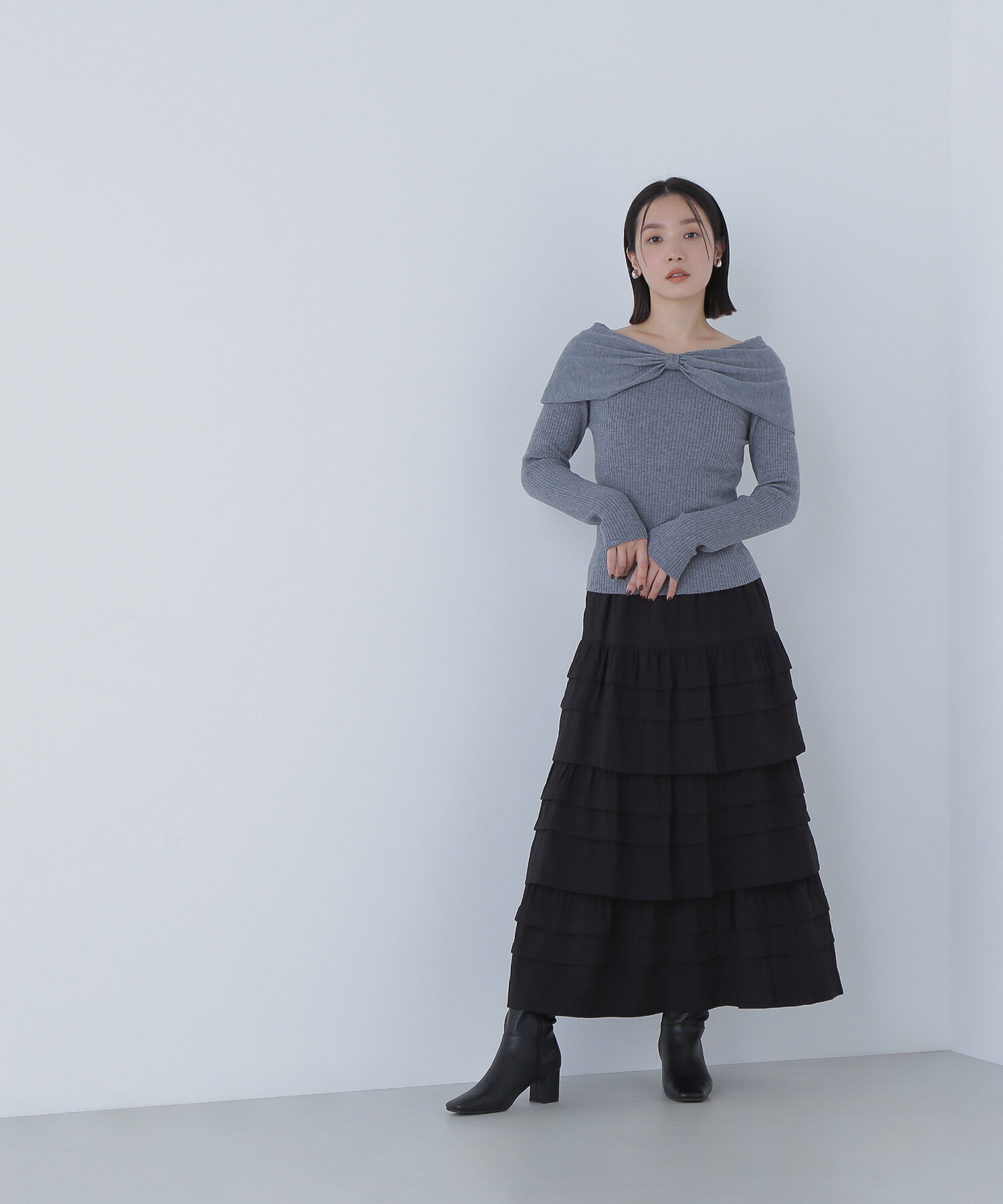  「フロントリボンニット」|ニット・セーター|