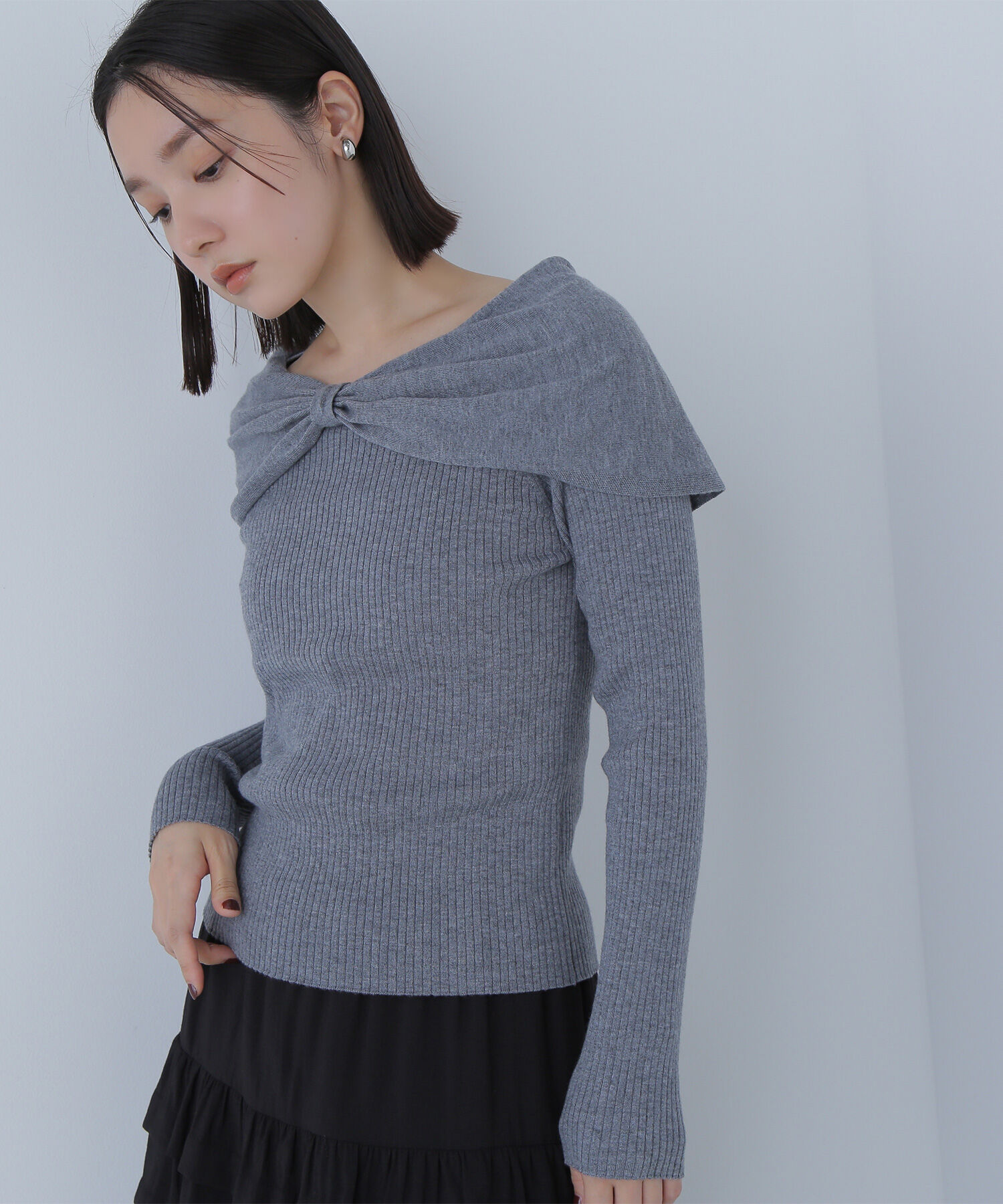  「フロントリボンニット」|ニット・セーター|