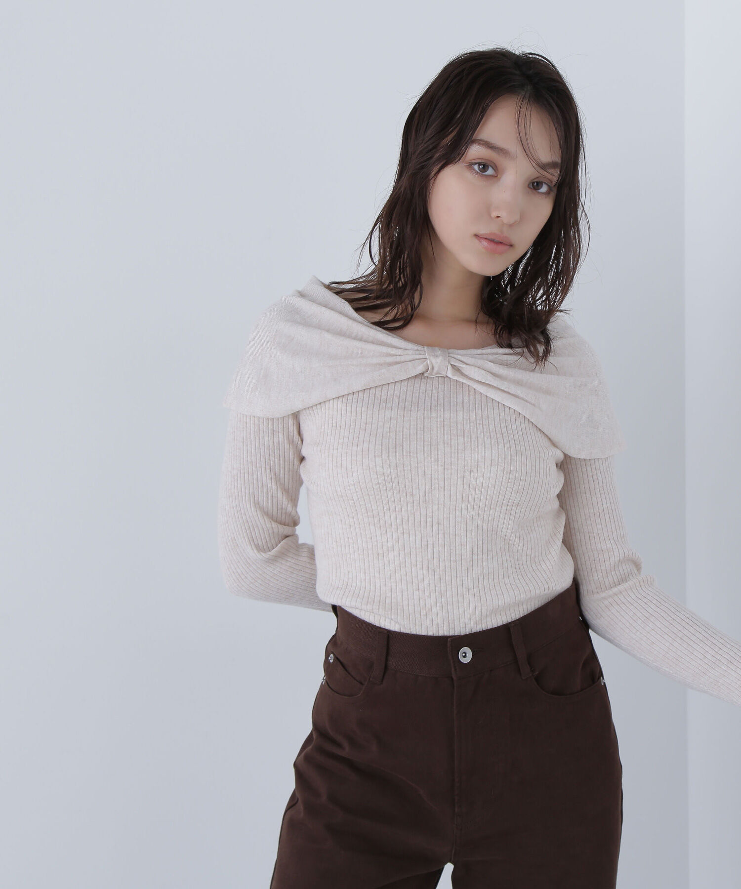  「フロントリボンニット」|ニット・セーター|