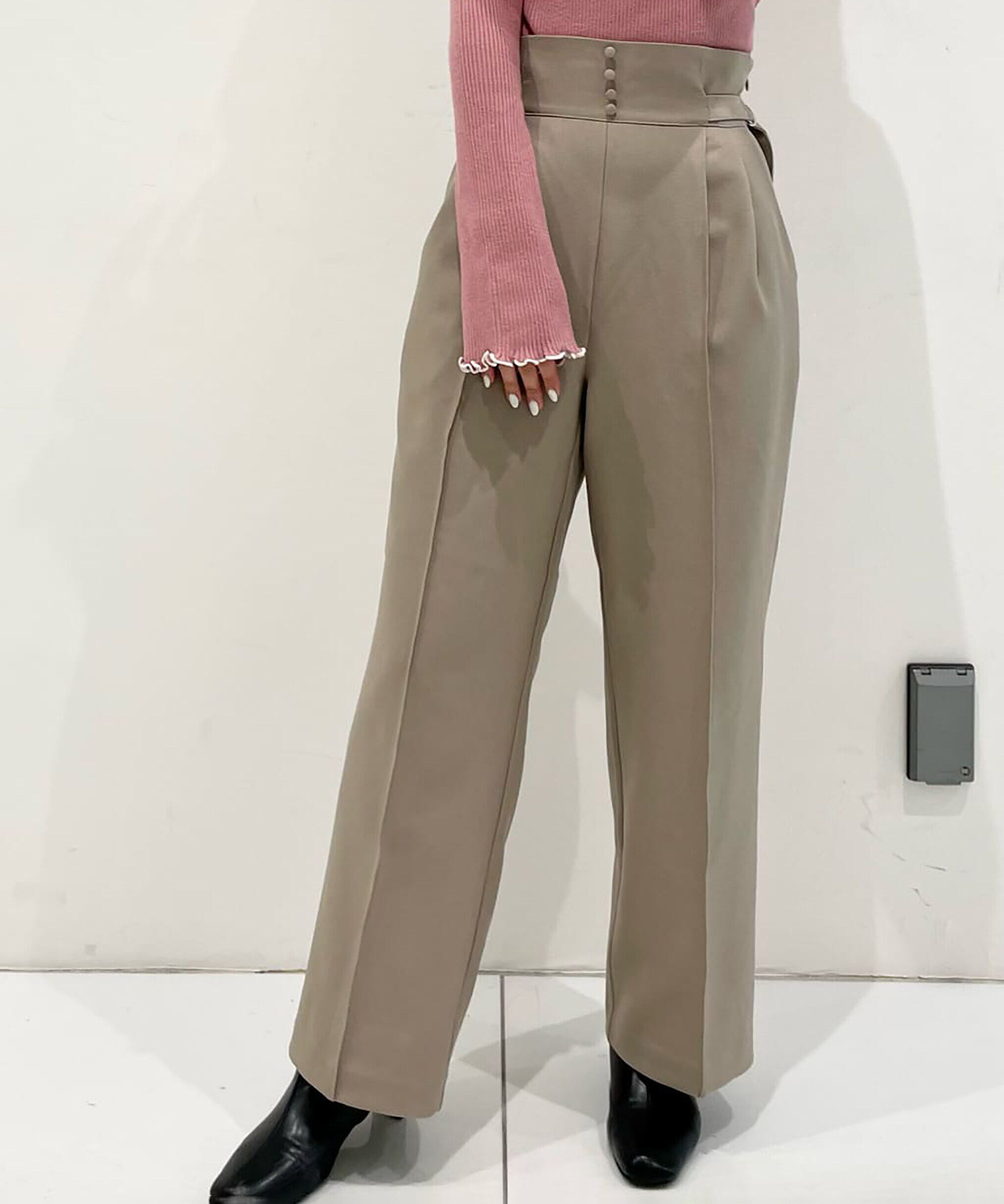  「[Sシリーズ対応商品]サイドベルトタックワイドパンツ」|その他|