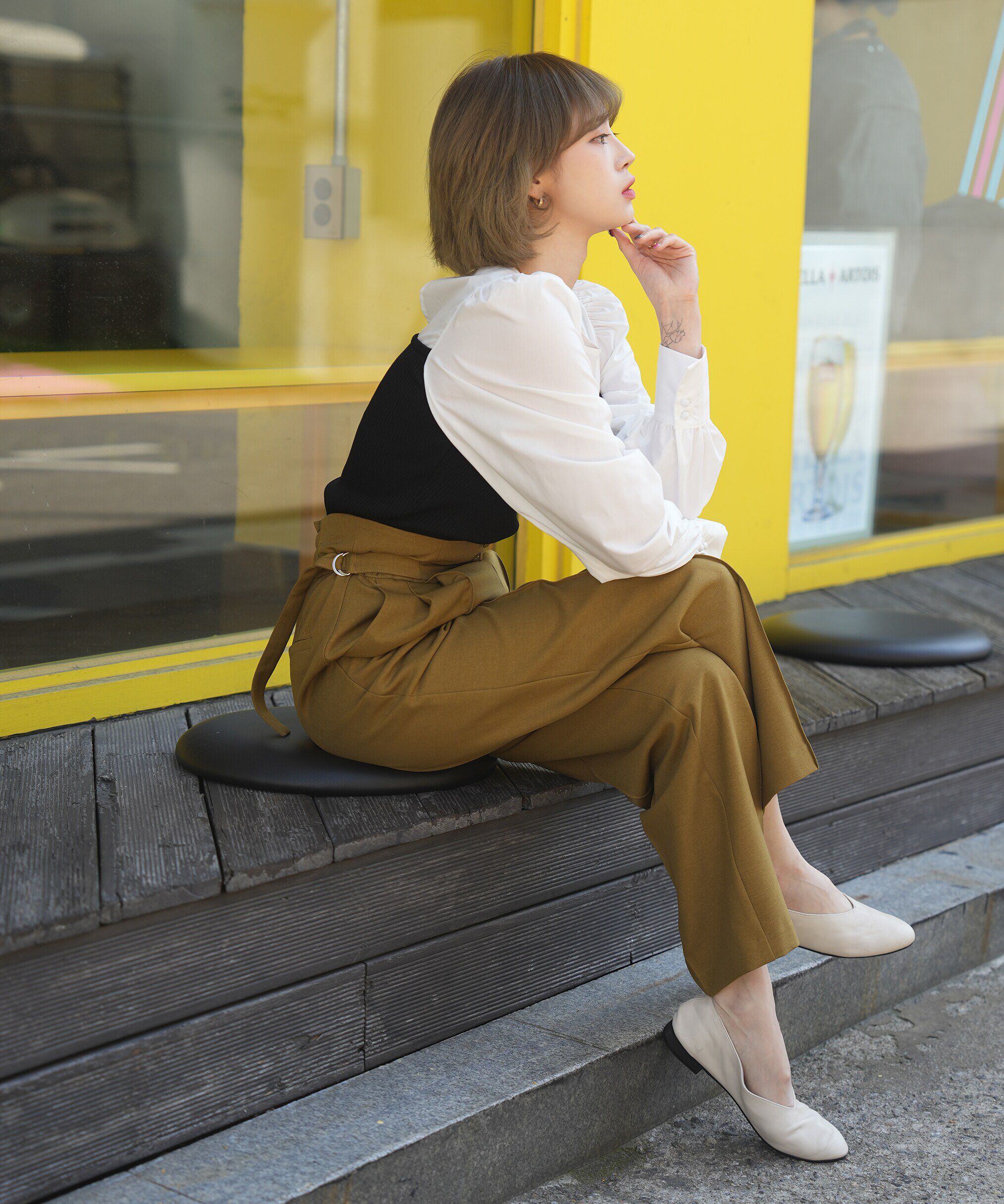  「[Sシリーズ対応商品]サイドベルトタックワイドパンツ」|その他|