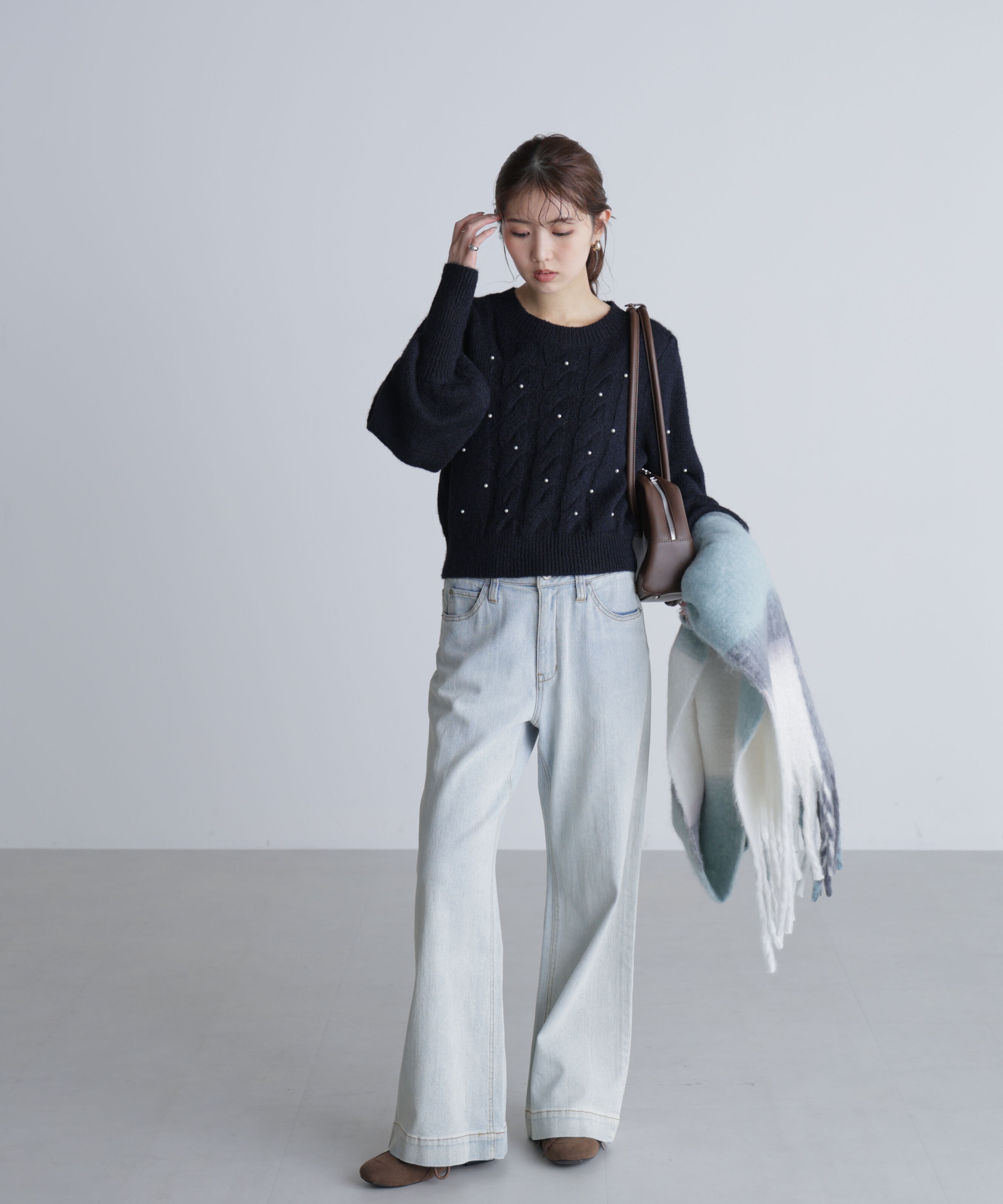  「[低身長サイズ/Sシリーズ]ベーシックワイドデニムパンツ」|その他|