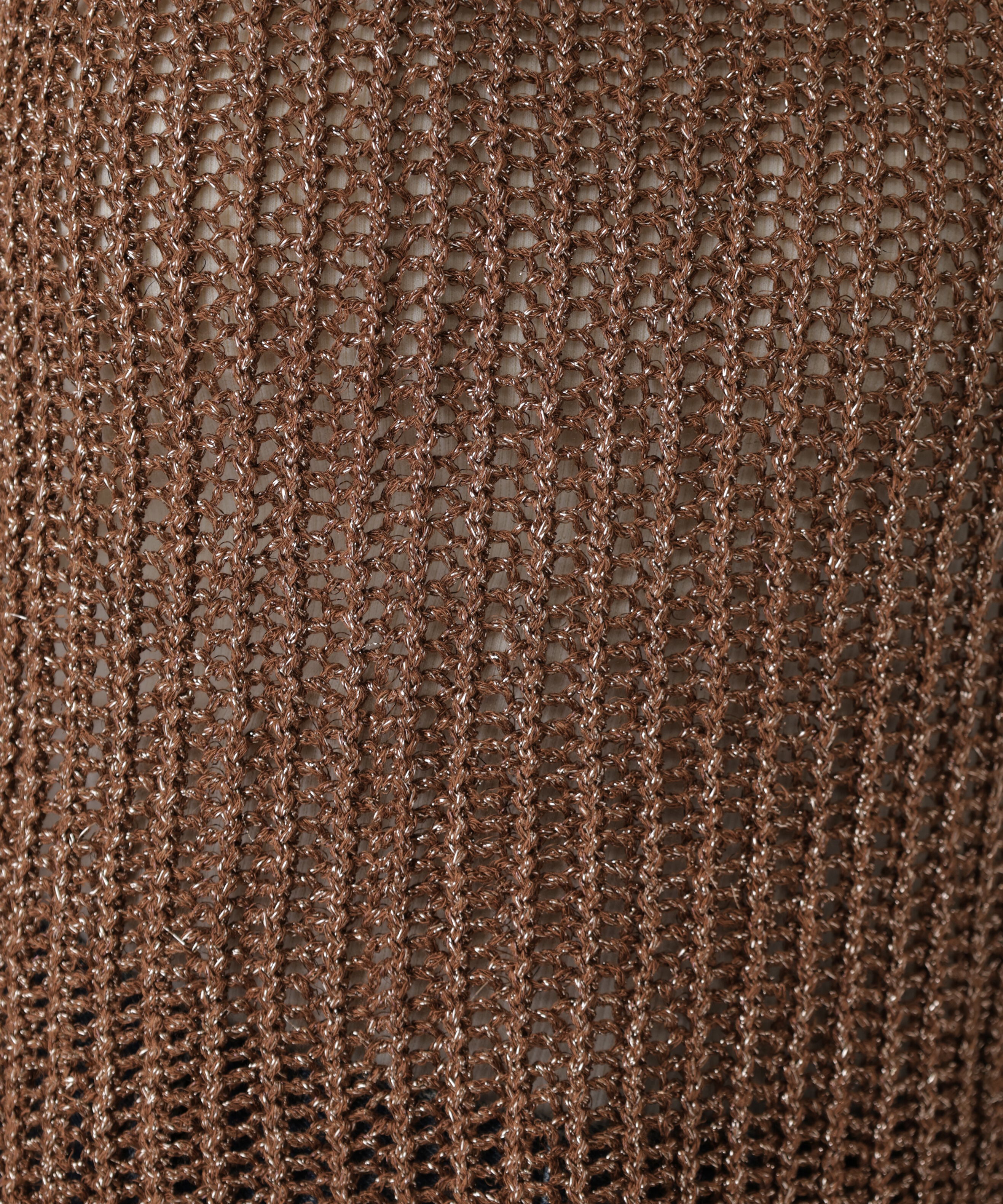  「前後2wayラメニットメッシュベスト」|ニット・セーター|