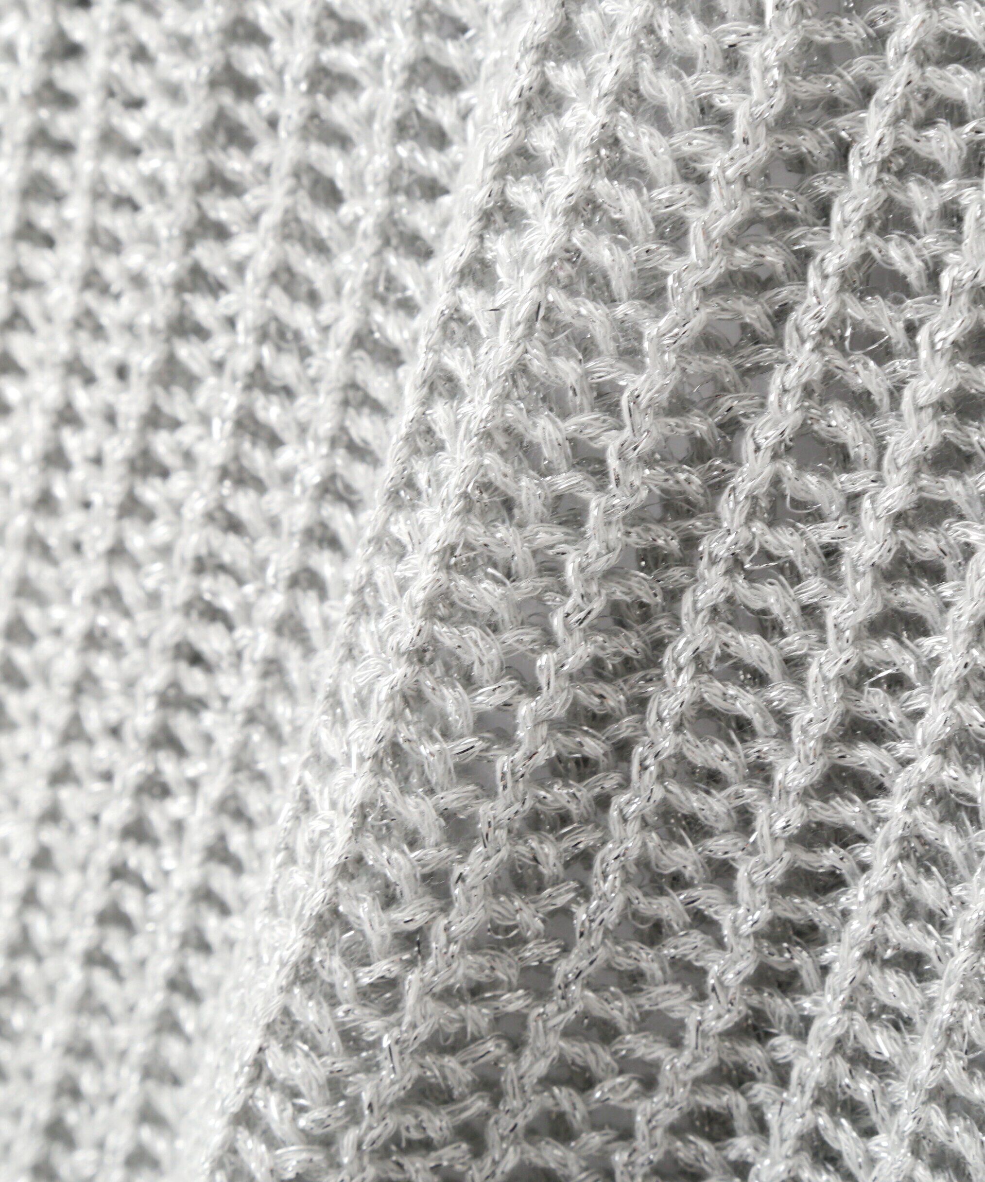  「前後2wayラメニットメッシュベスト」|ニット・セーター|