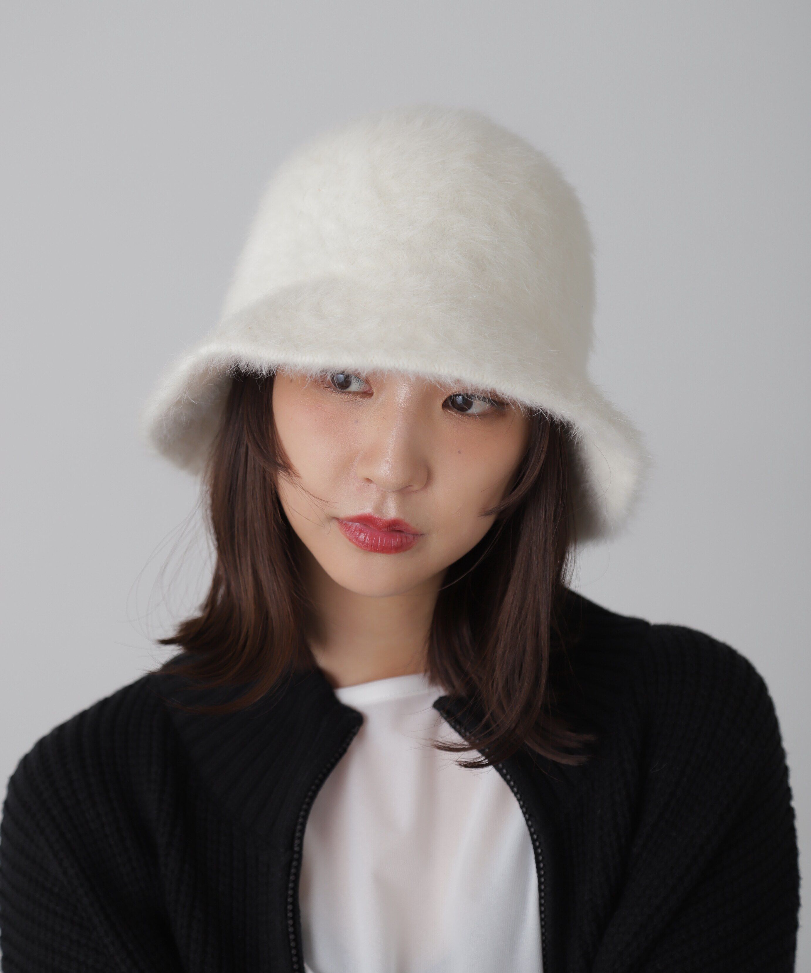  「ファーハット」|ソックス|アイボリー