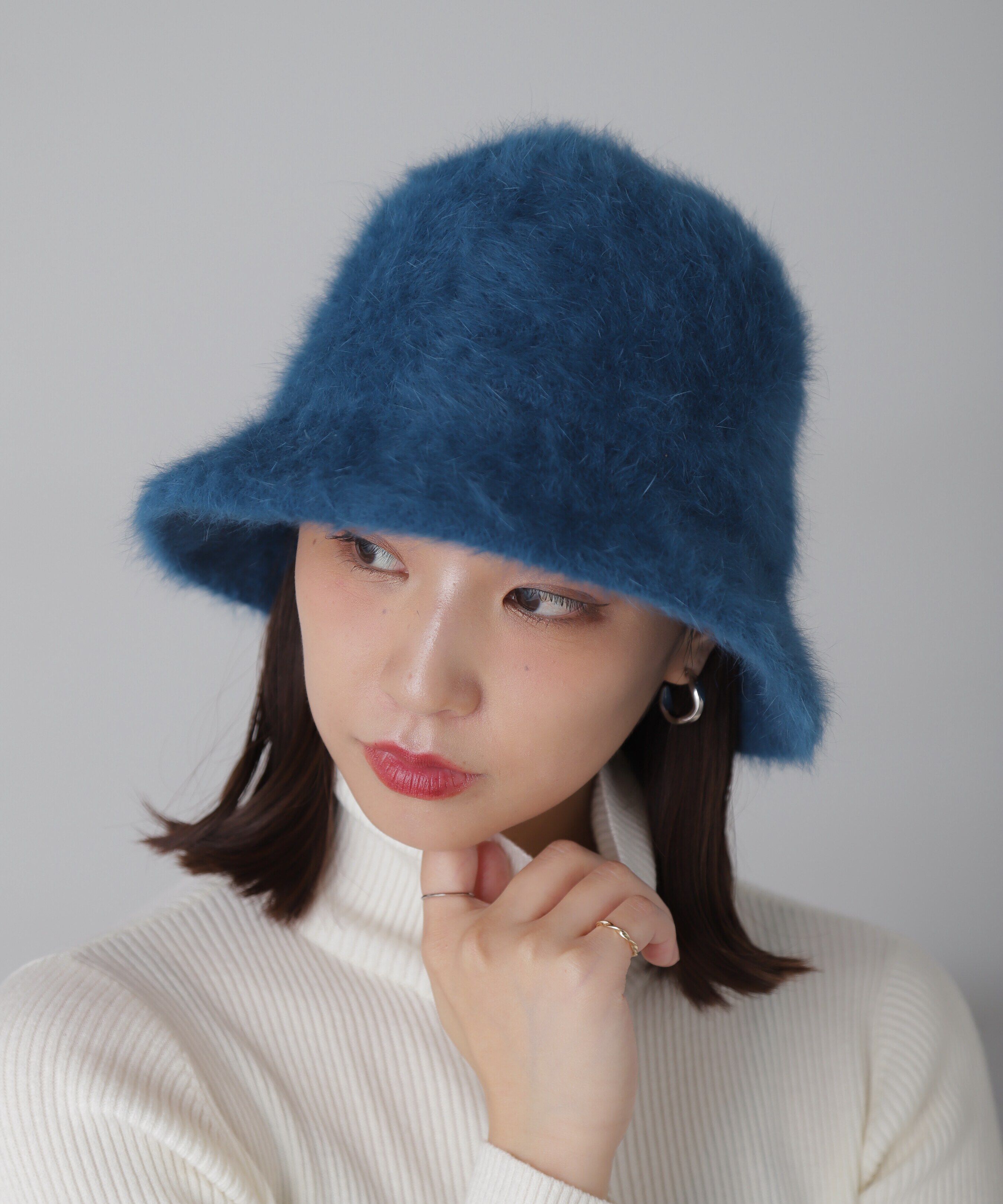  「ファーハット」|ソックス|ブルー