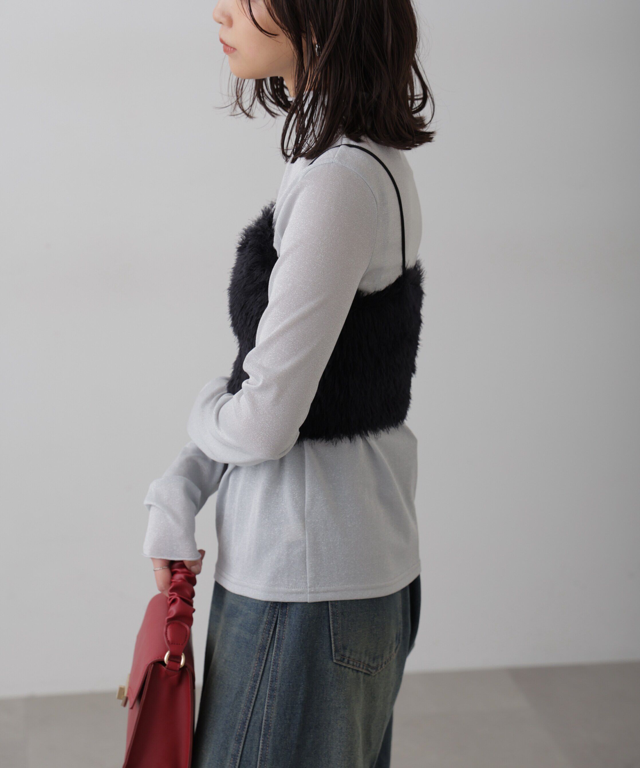  「シャギーキャミソールビスチェ」|ニット・セーター|