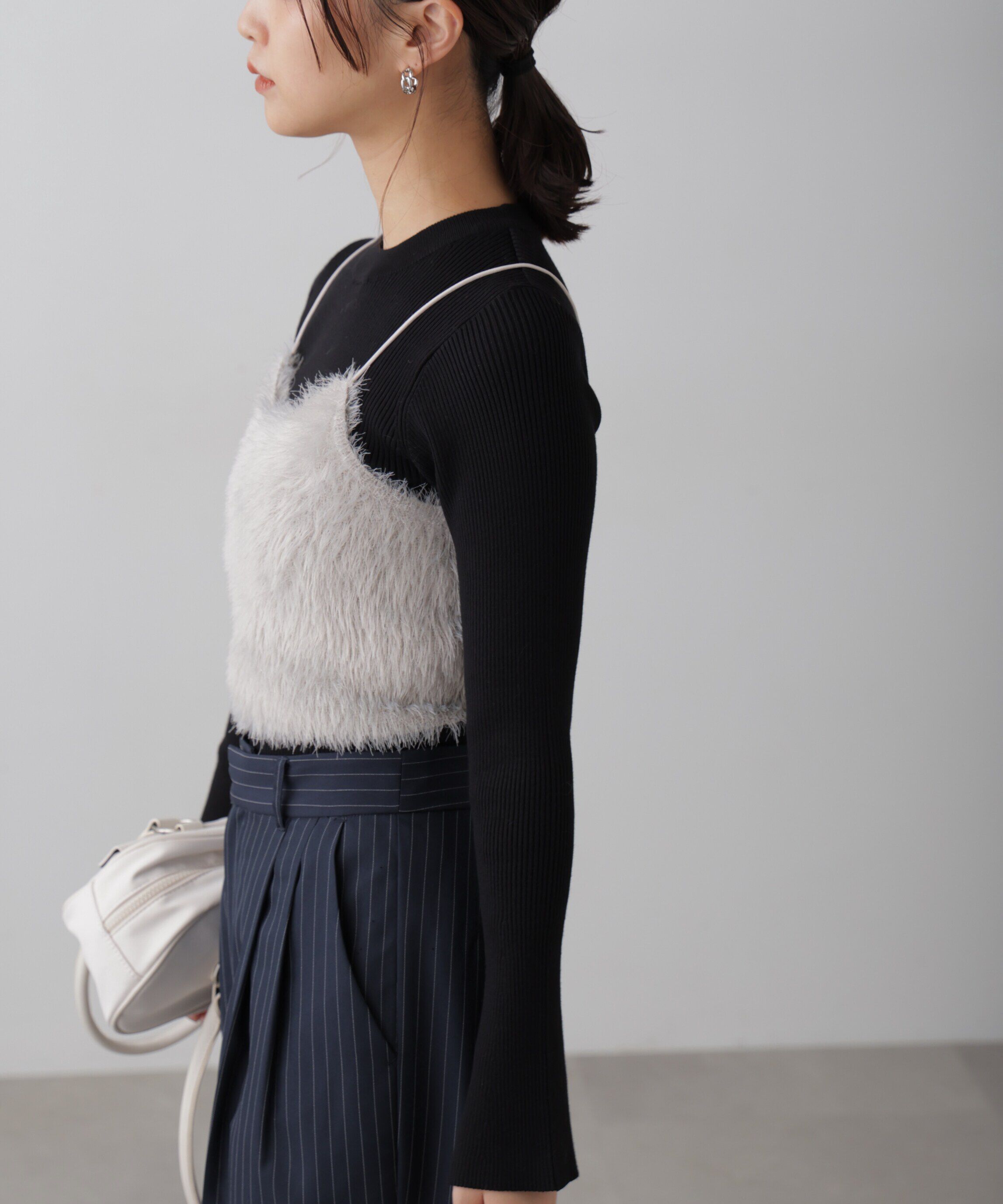  「シャギーキャミソールビスチェ」|ニット・セーター|