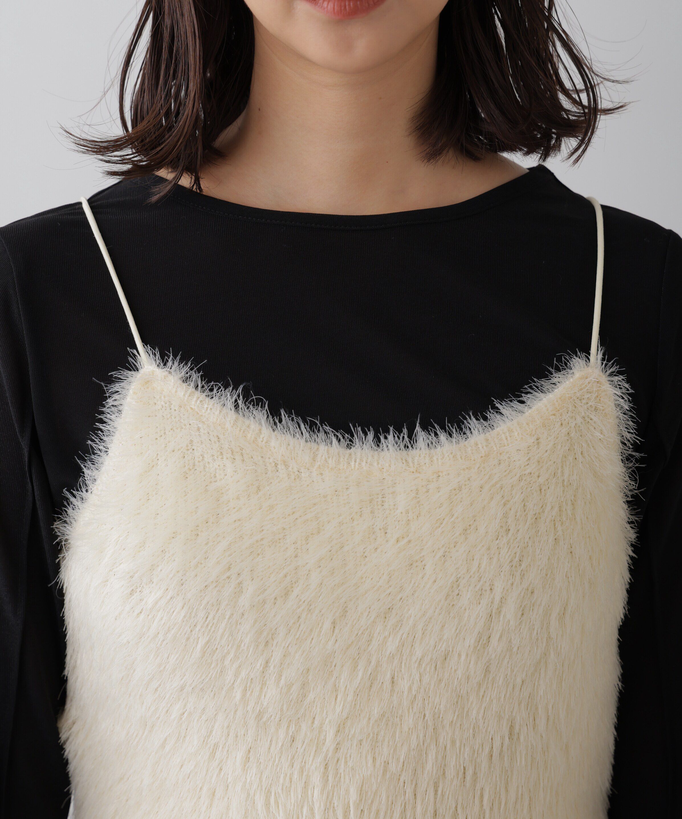  「シャギーキャミソールビスチェ」|ニット・セーター|