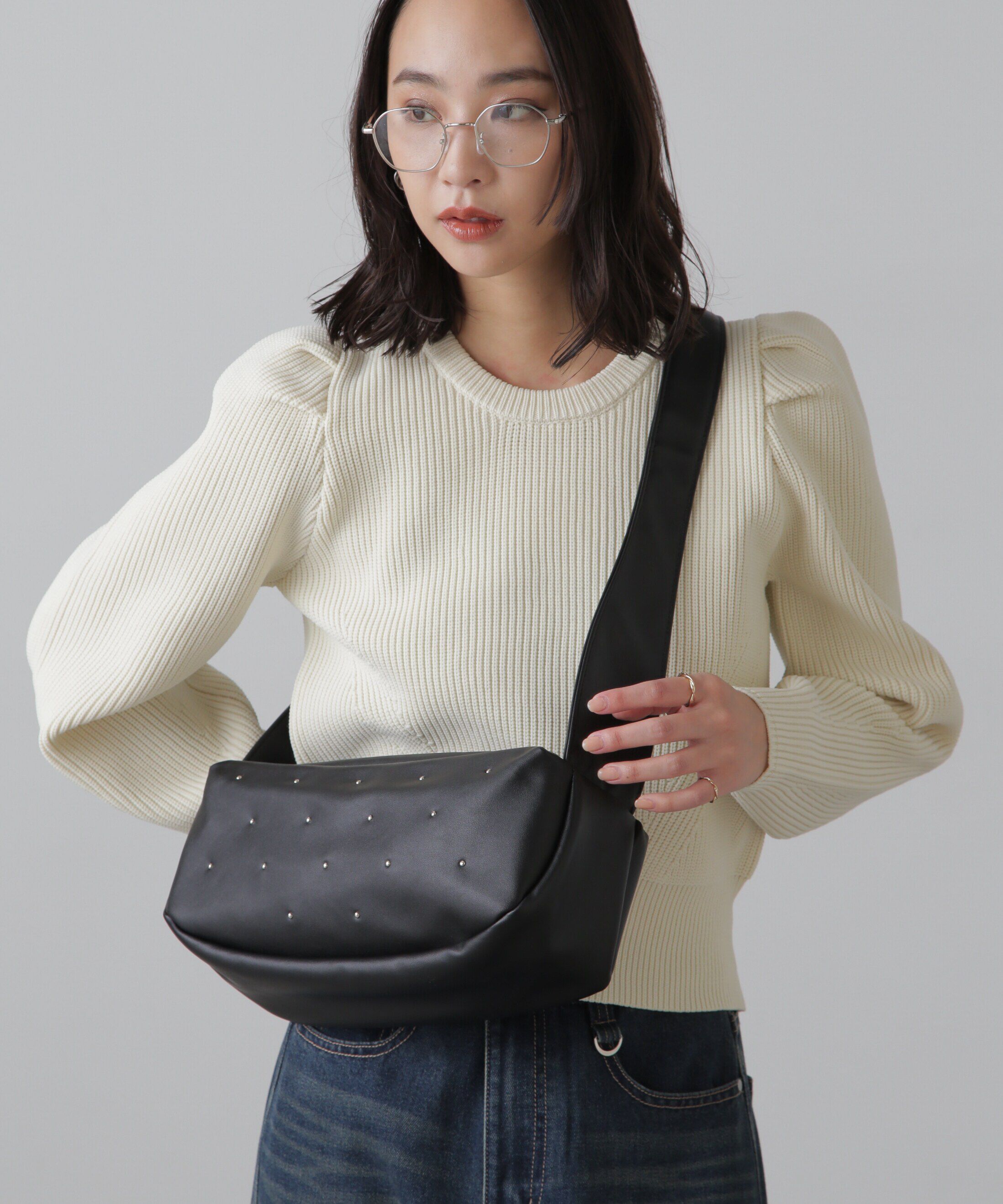  「スタッズショルダーバッグ」|その他|