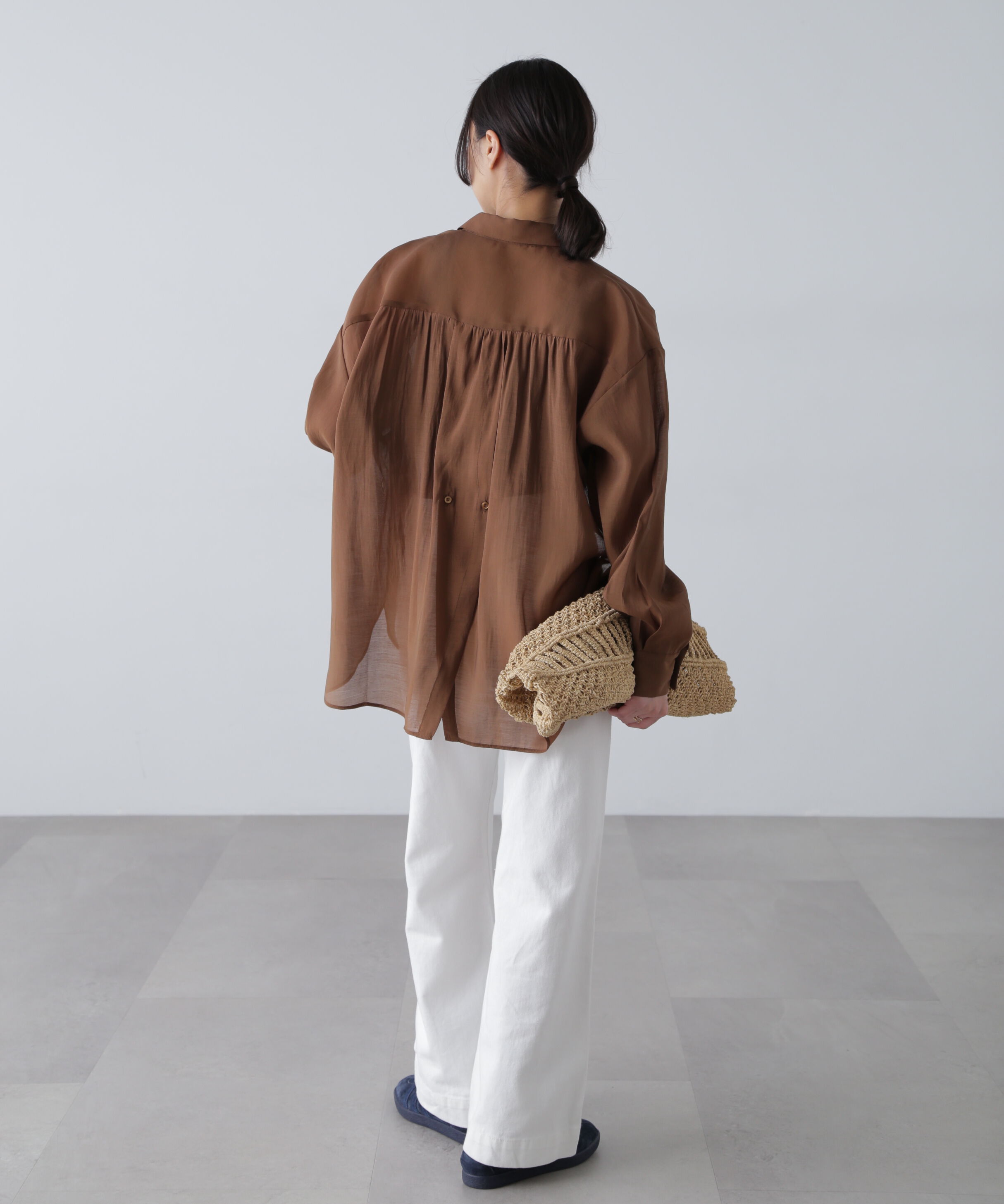  「シアーバックスリットオーバーシャツ」|シャツ・ブラウス|