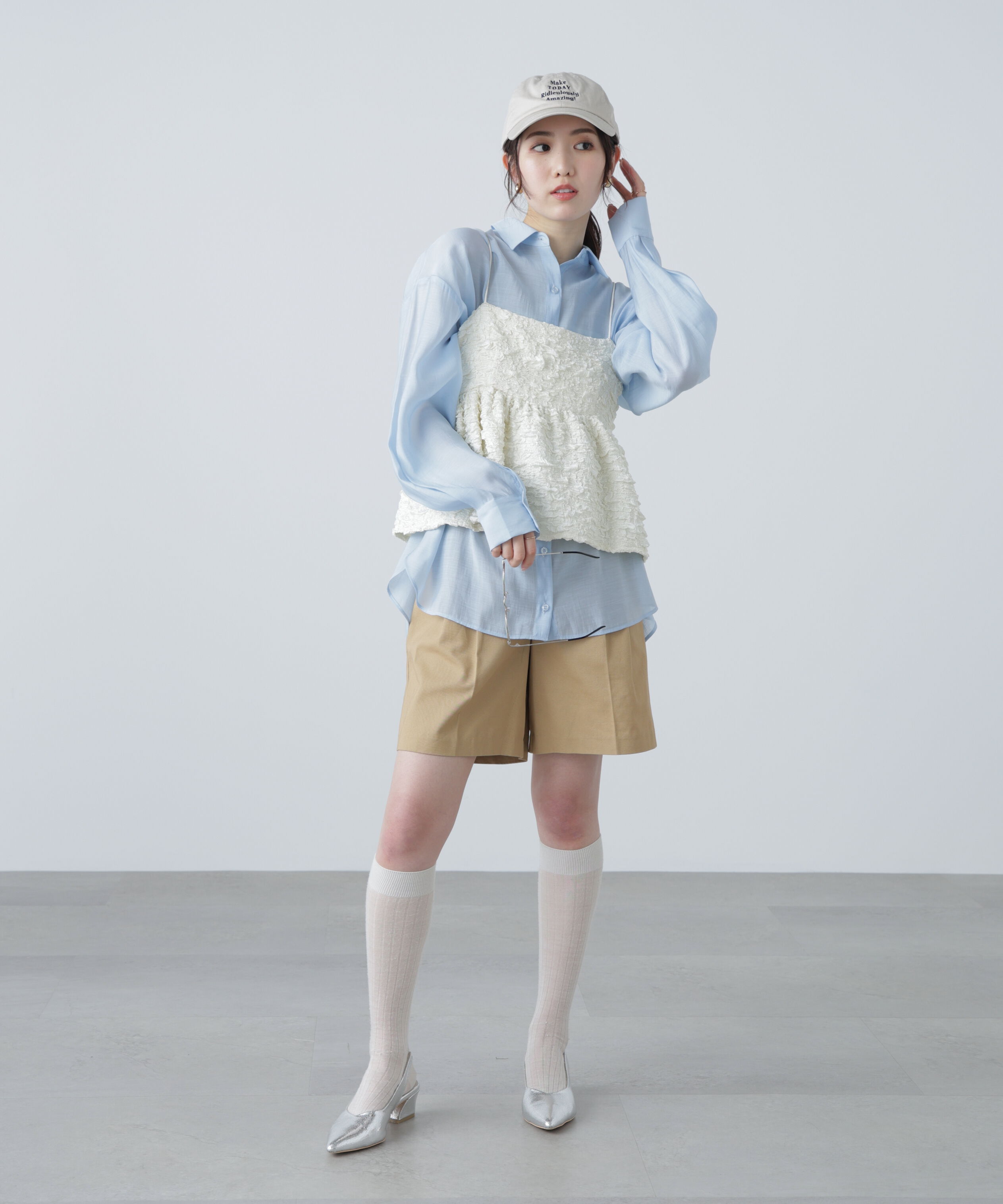  「シアーバックスリットオーバーシャツ」|シャツ・ブラウス|