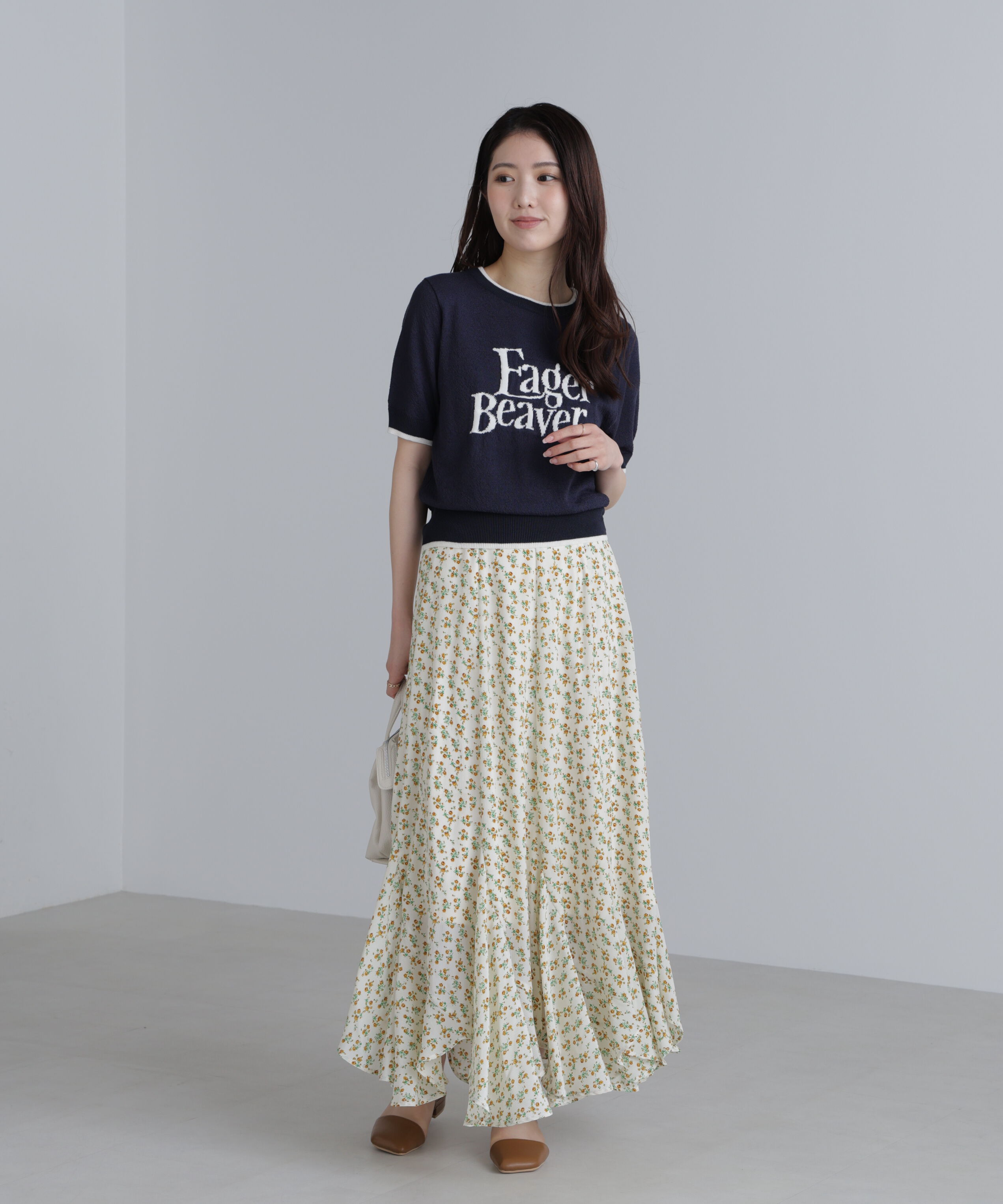  「フラワーエスカルゴマーメイドスカート」|スカート|