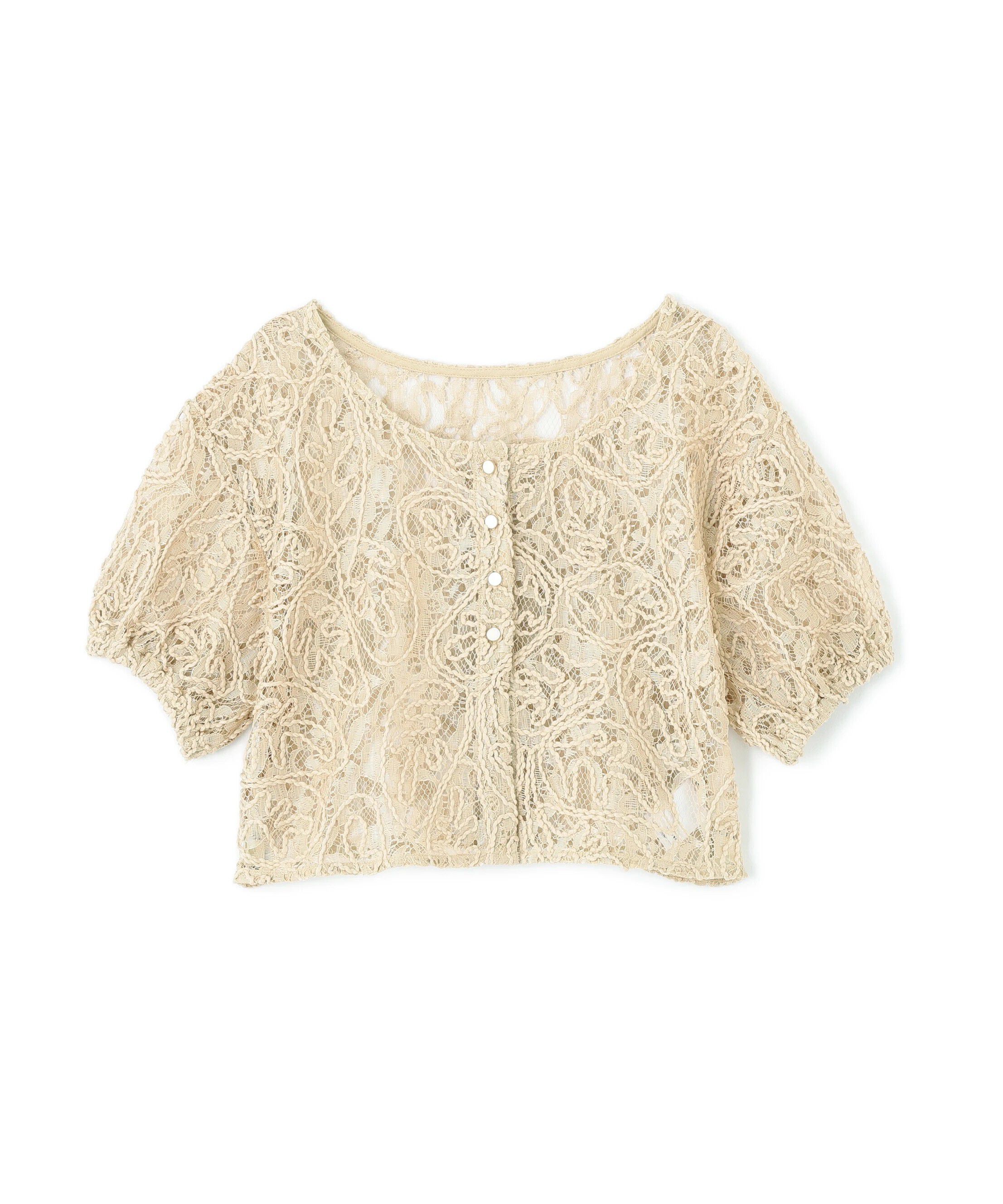  「レースコード刺繍前後2wayブラウス」|シャツ・ブラウス|