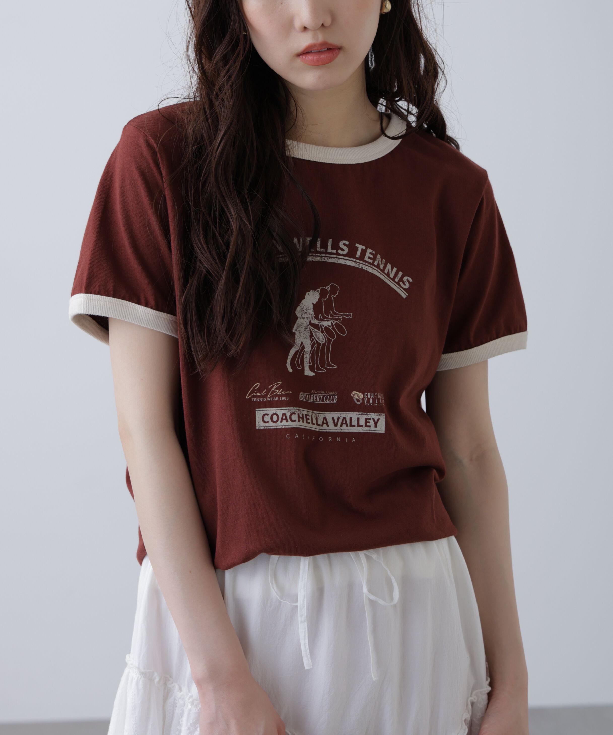  「レトロスポーツプリントTシャツ」|Tシャツ・カットソー|