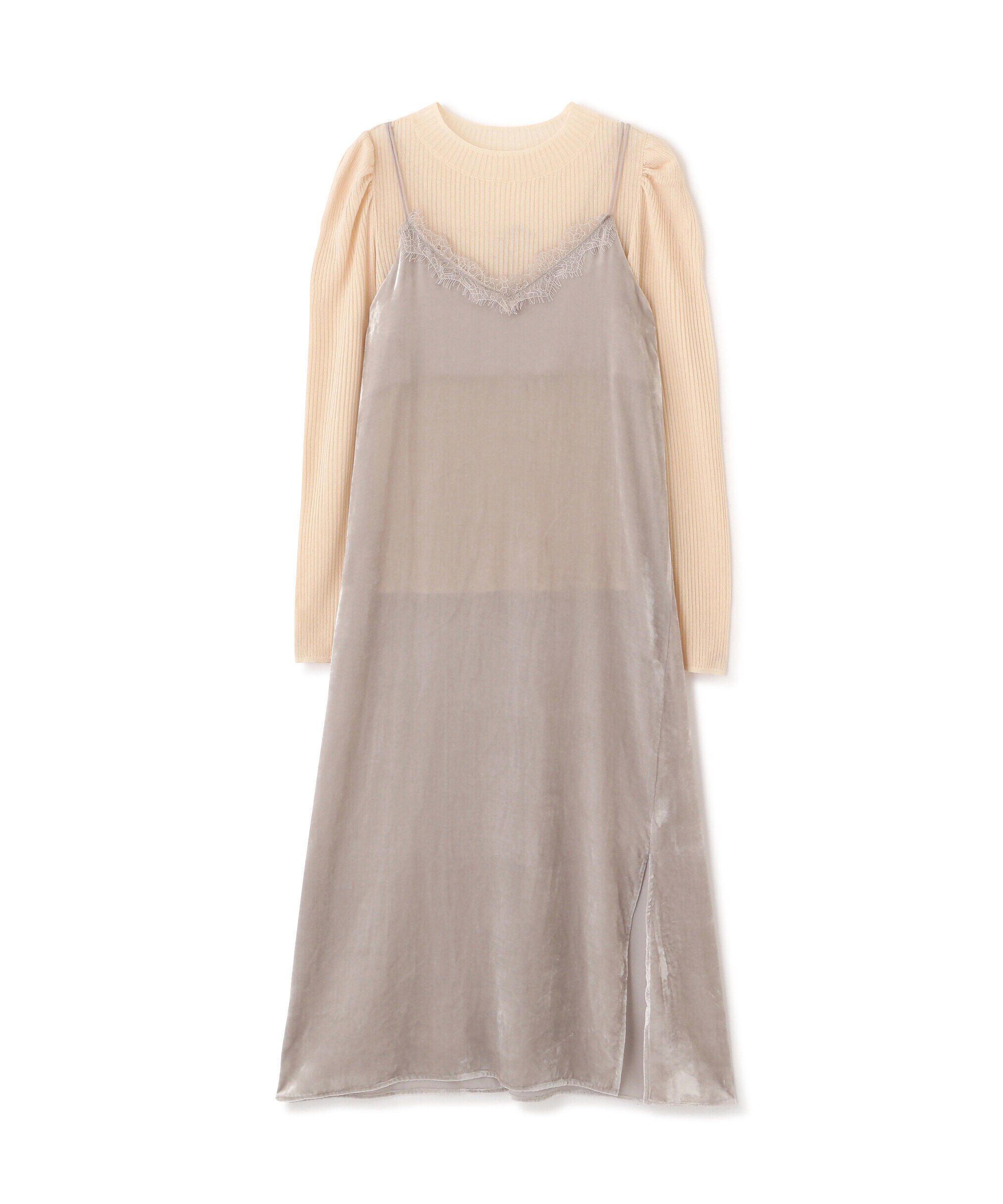  「シアートップスキャミワンピースセット」|ワンピース|