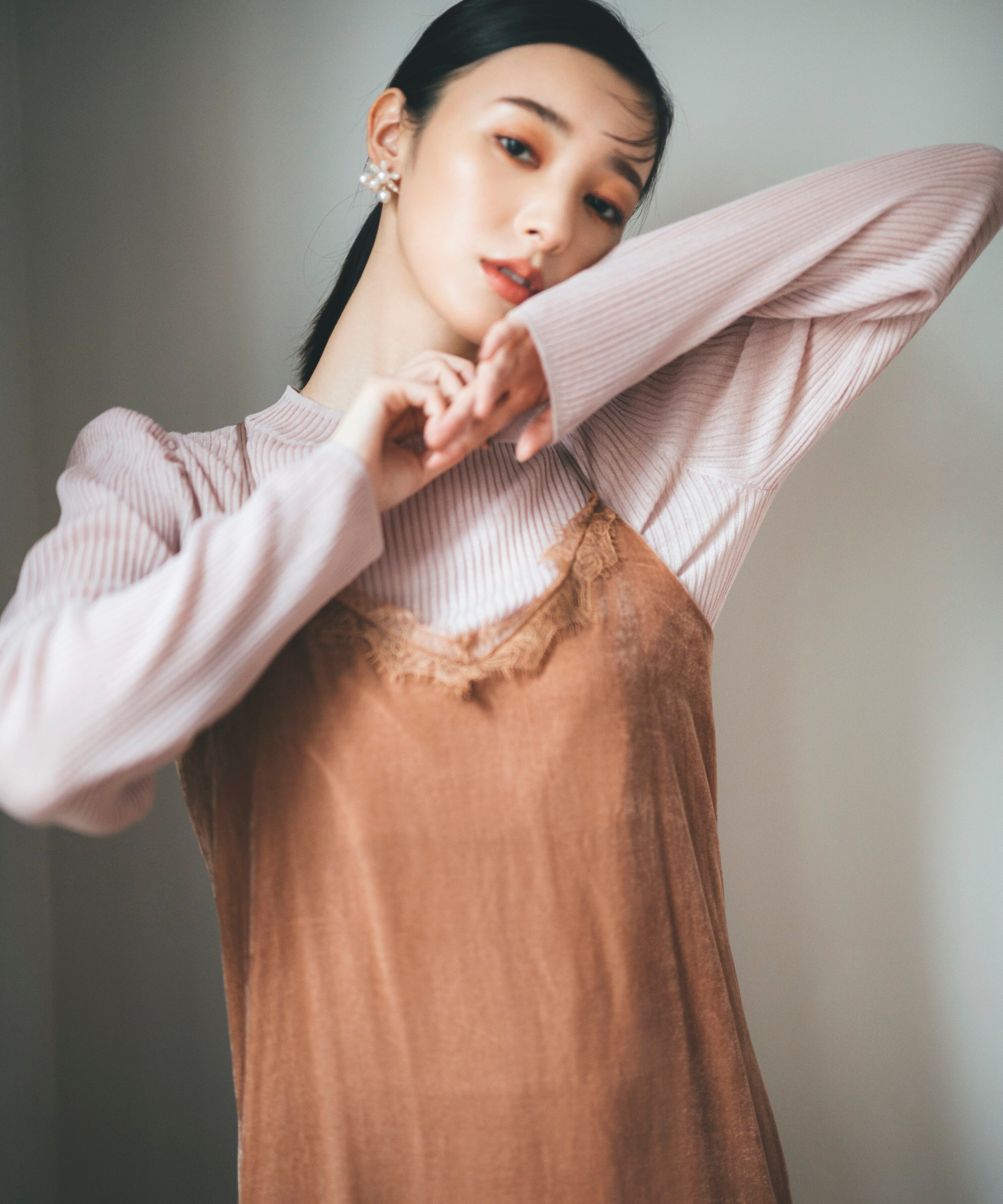  「シアートップスキャミワンピースセット」|ワンピース|