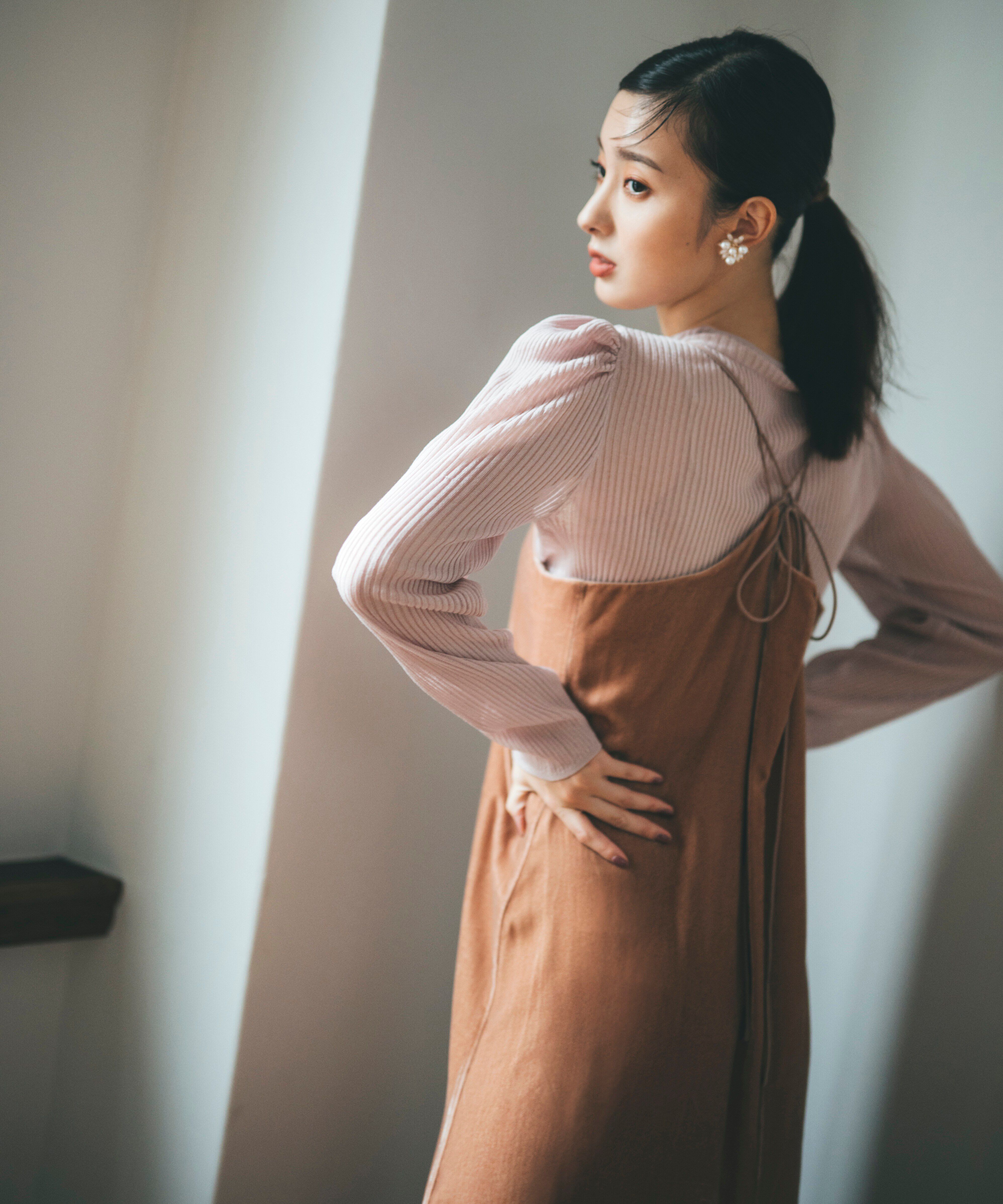  「シアートップスキャミワンピースセット」|ワンピース|