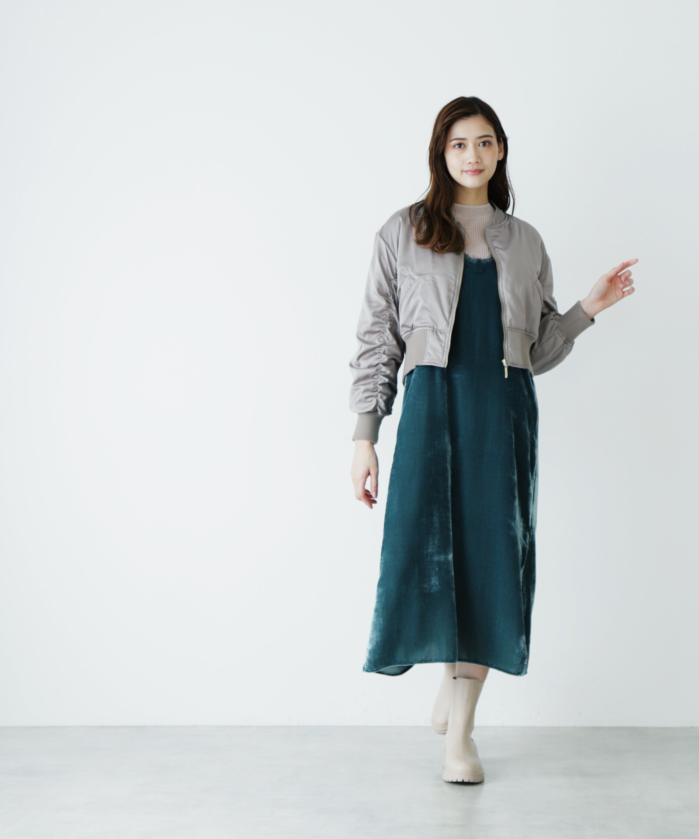  「シアートップスキャミワンピースセット」|ワンピース|