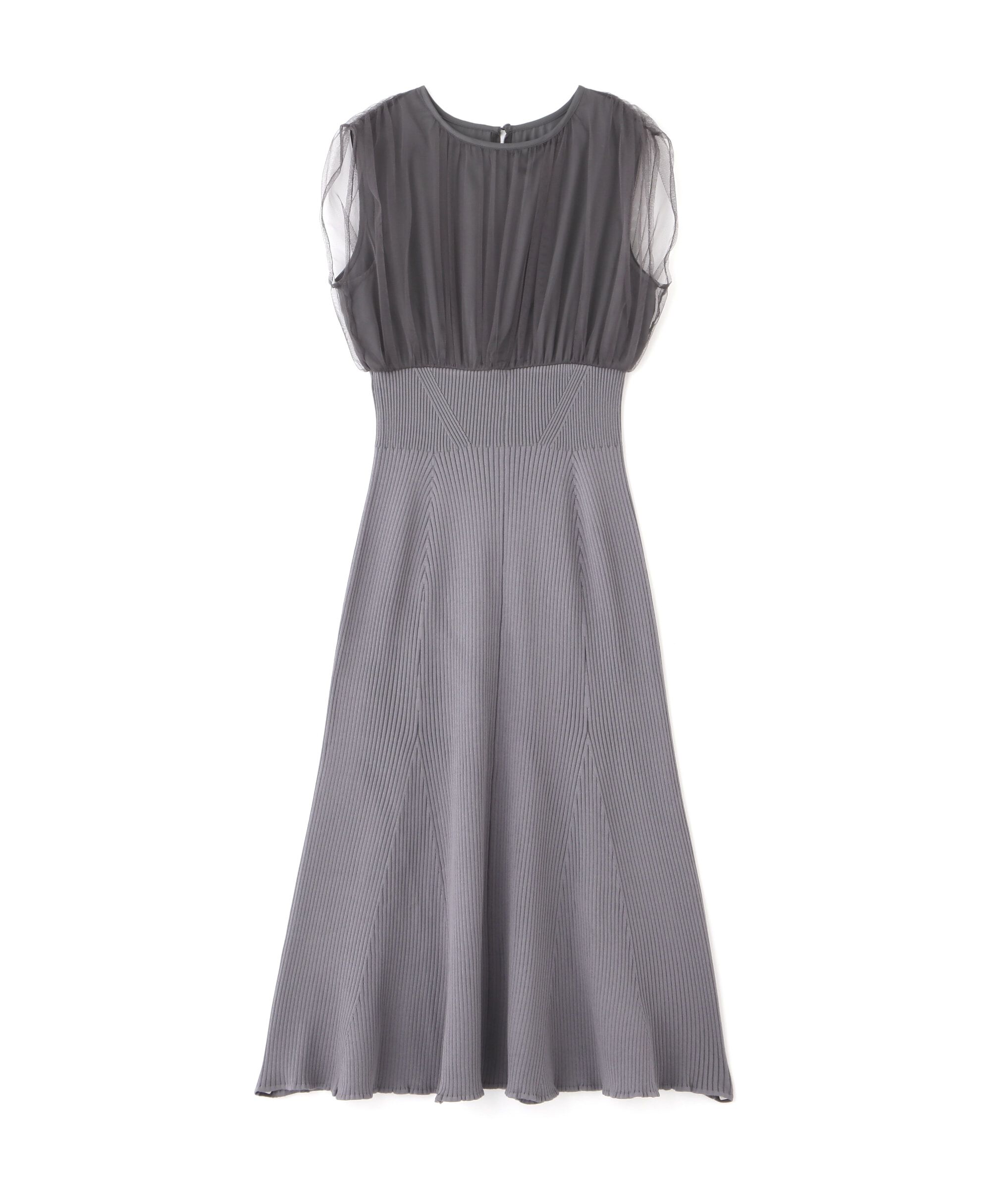  「チュールドッキングニットワンピース」|ワンピース|