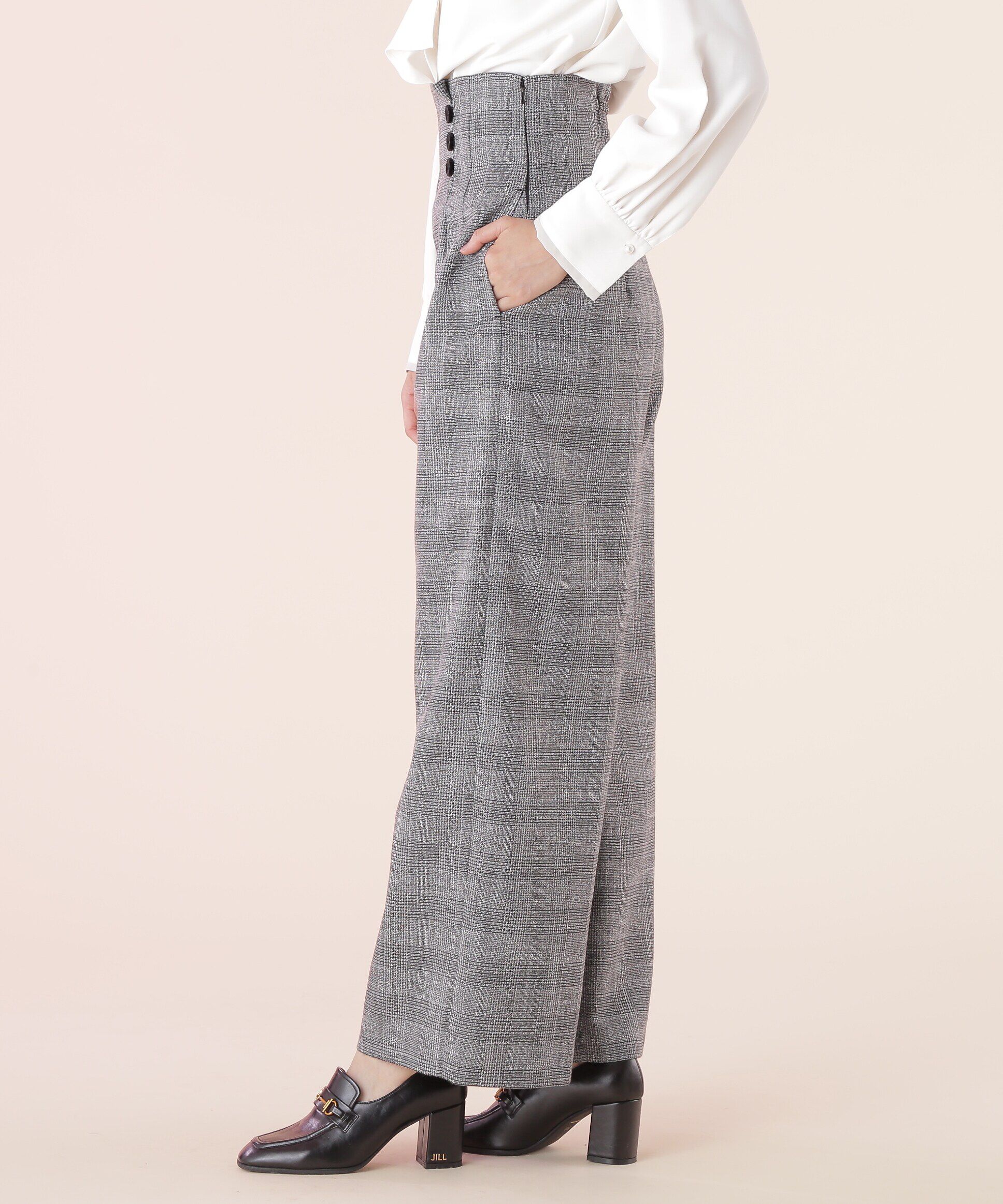  「前釦タックワイドパンツ」|その他|