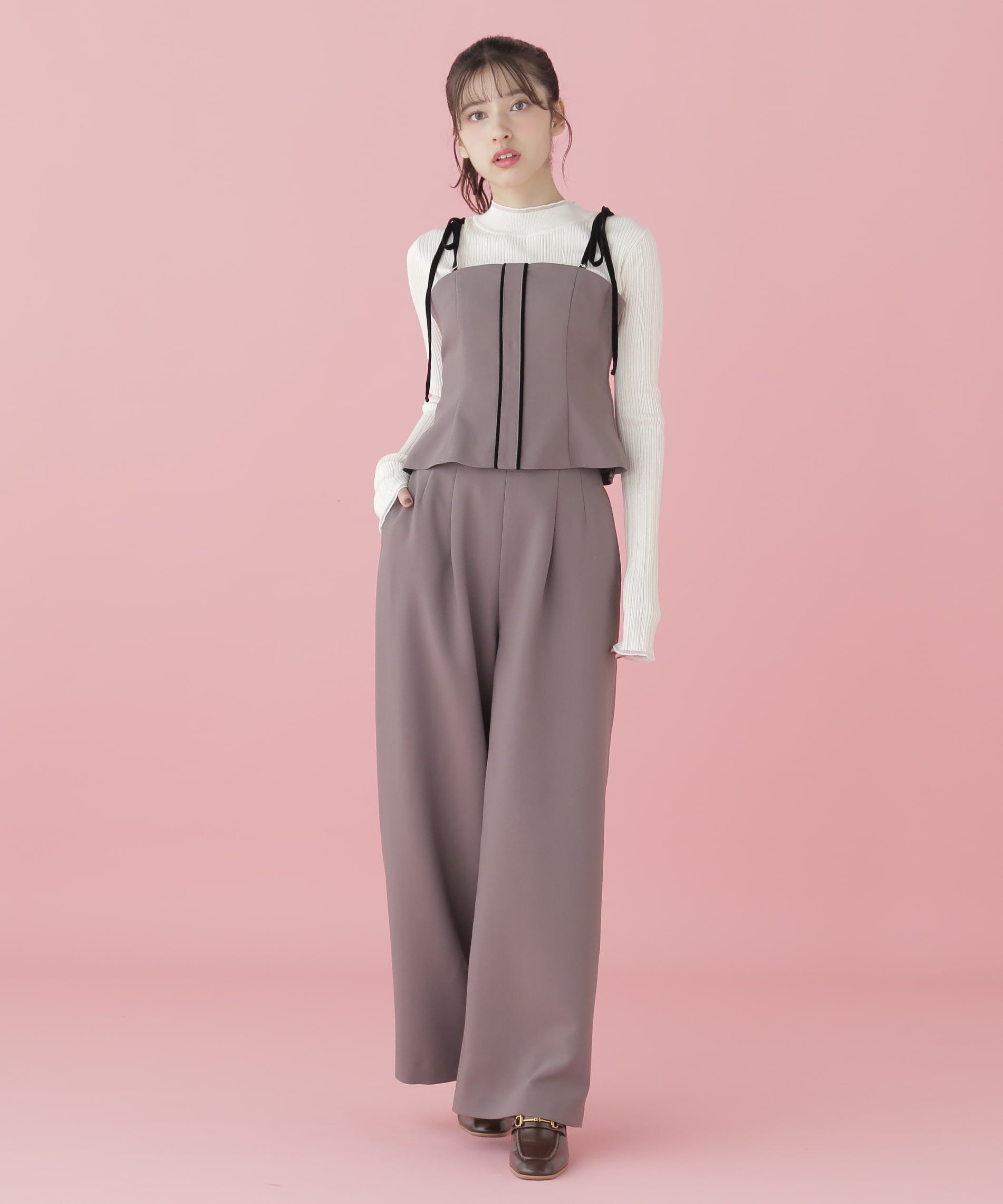  「前釦タックワイドパンツ」|その他|