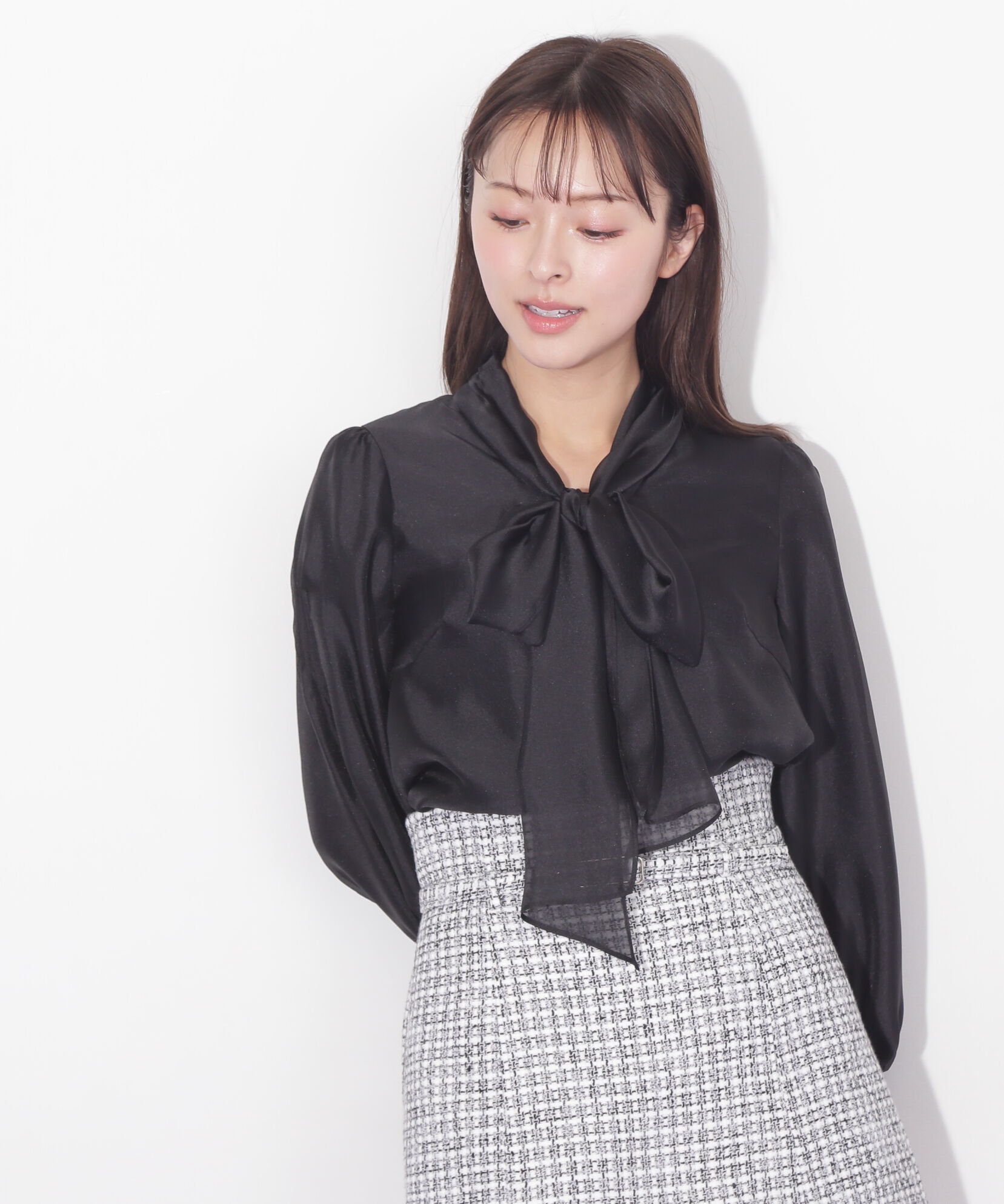  「シャイニーシアーボウタイブラウス」|シャツ・ブラウス|
