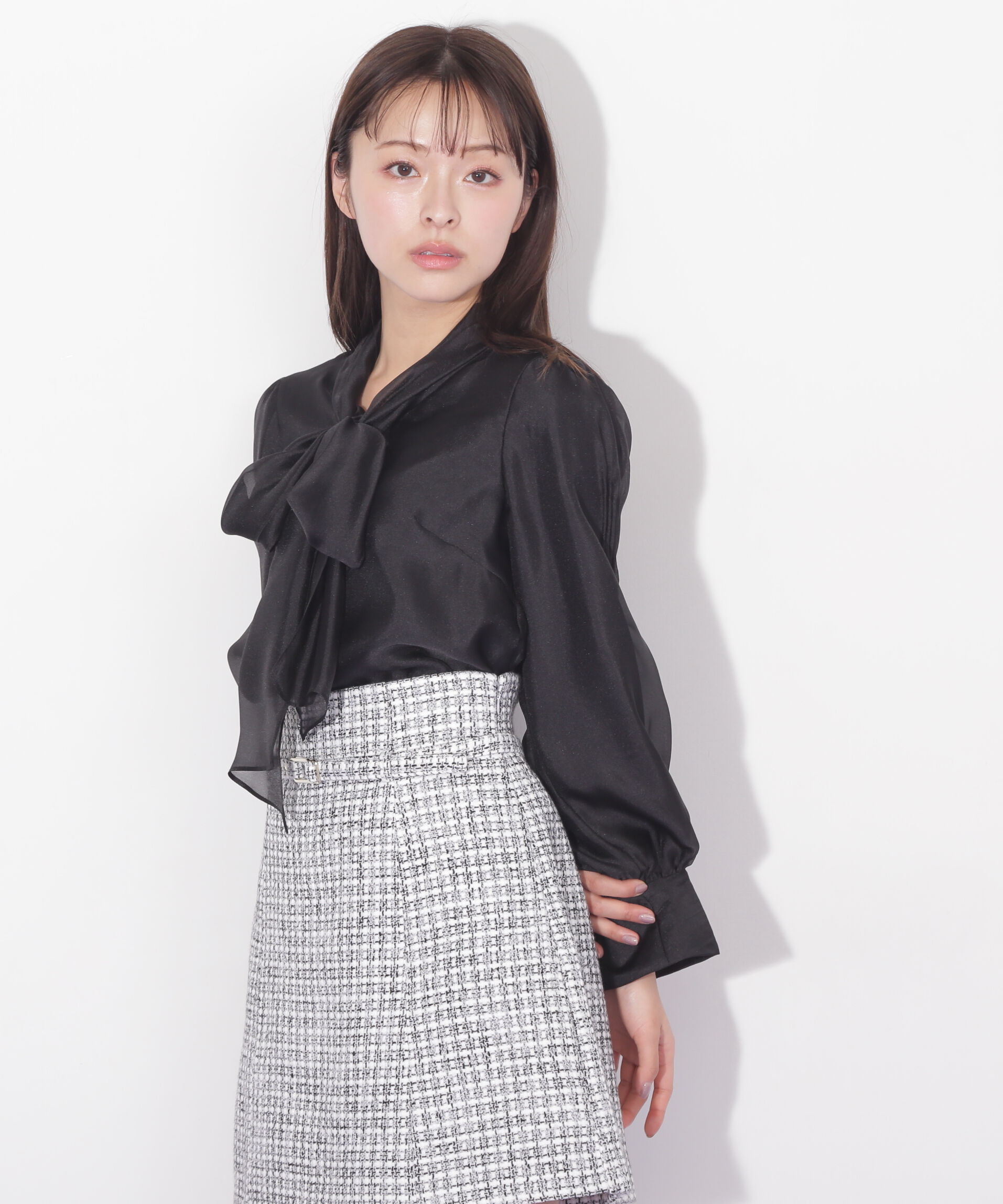  「シャイニーシアーボウタイブラウス」|シャツ・ブラウス|