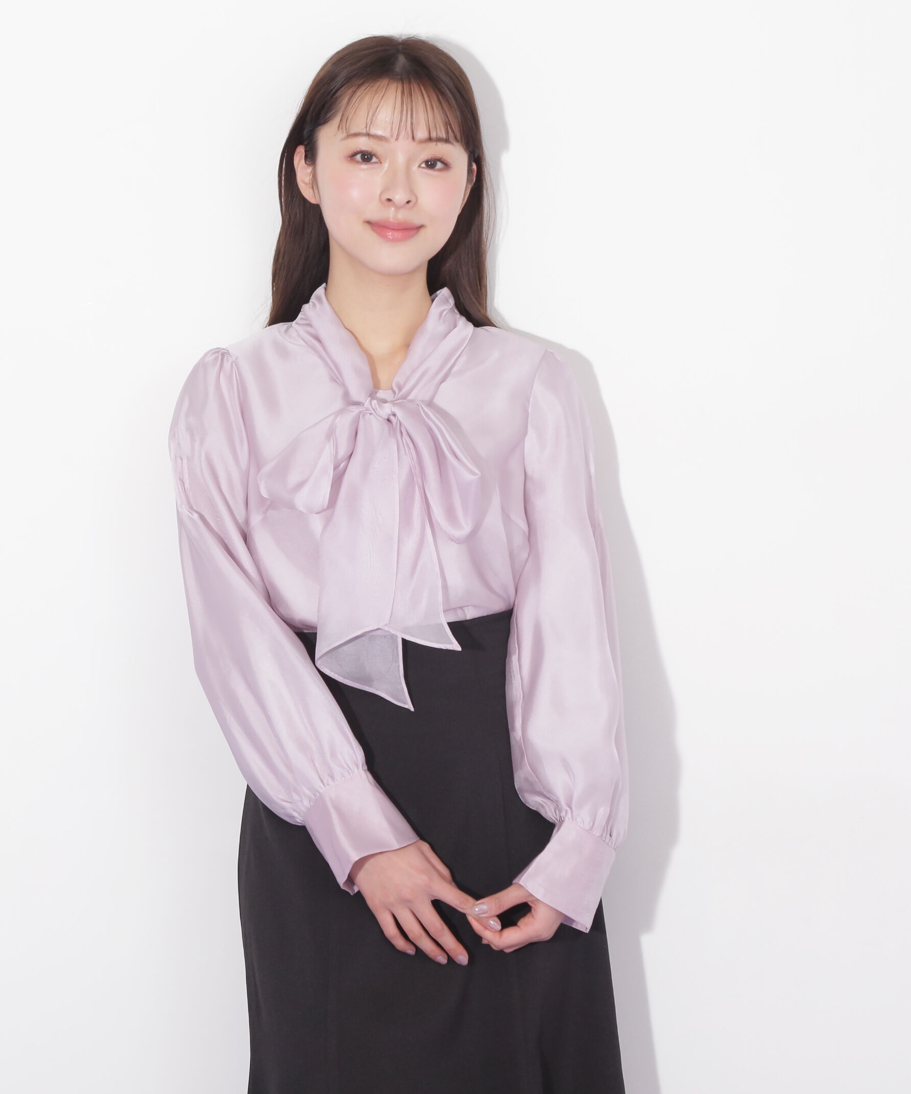  「シャイニーシアーボウタイブラウス」|シャツ・ブラウス|