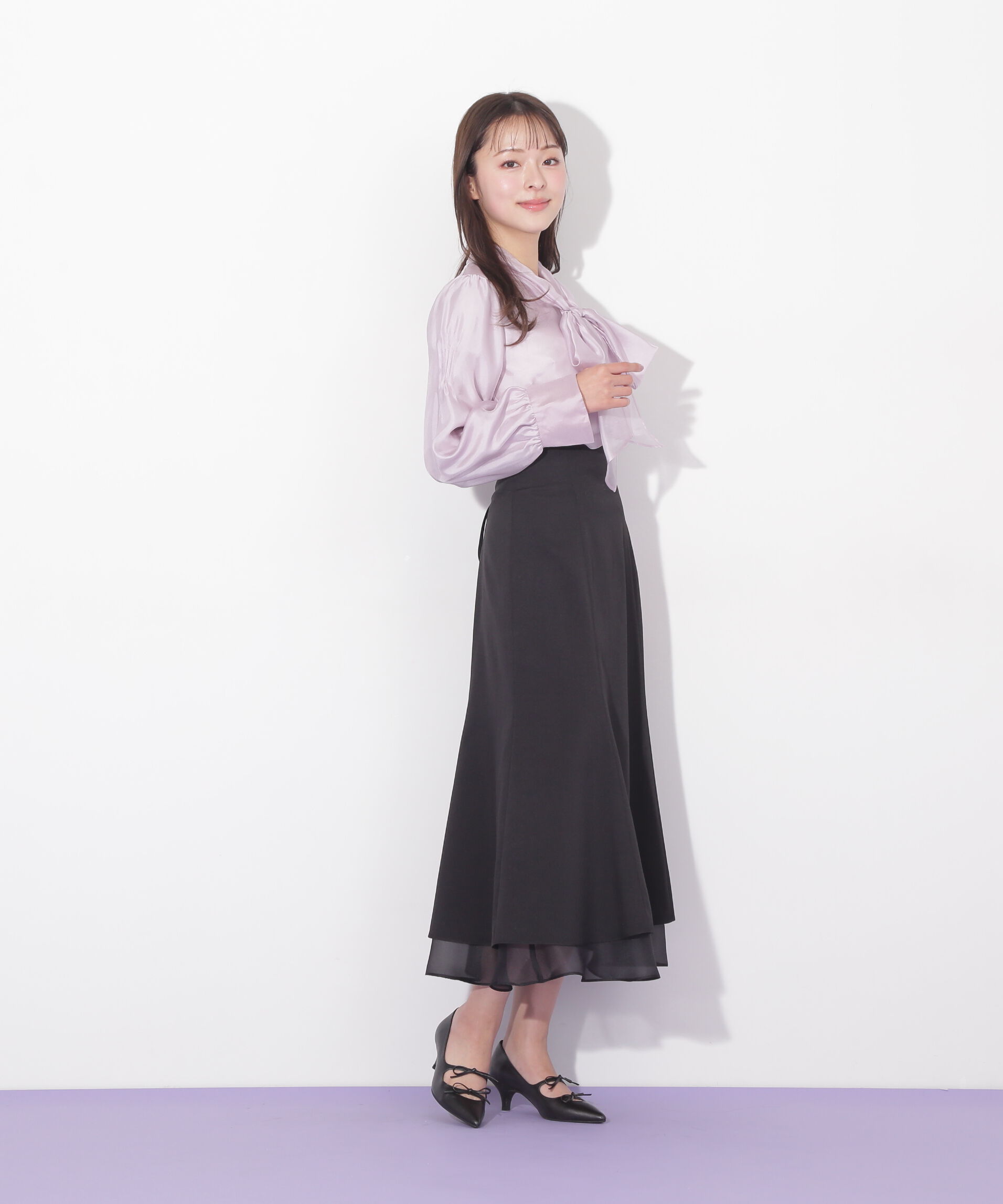  「シャイニーシアーボウタイブラウス」|シャツ・ブラウス|