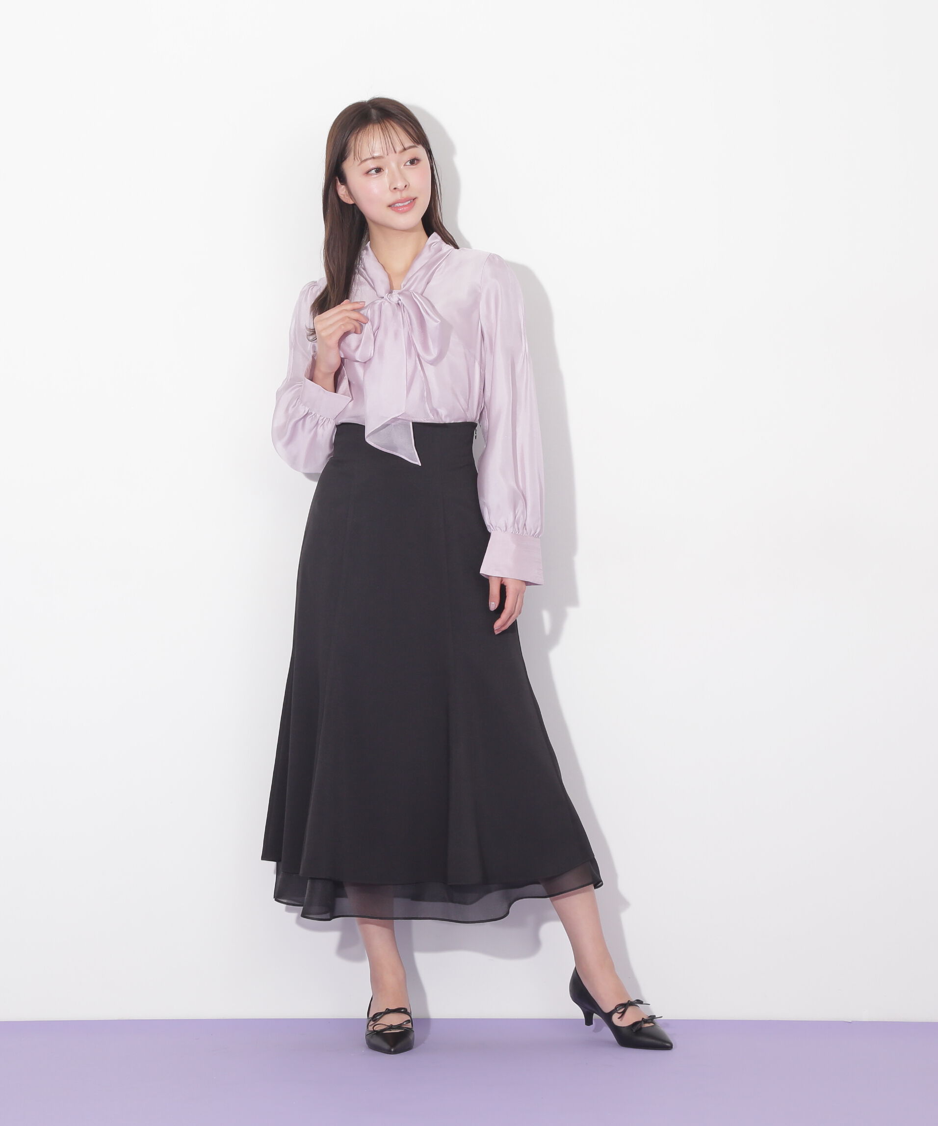  「シャイニーシアーボウタイブラウス」|シャツ・ブラウス|