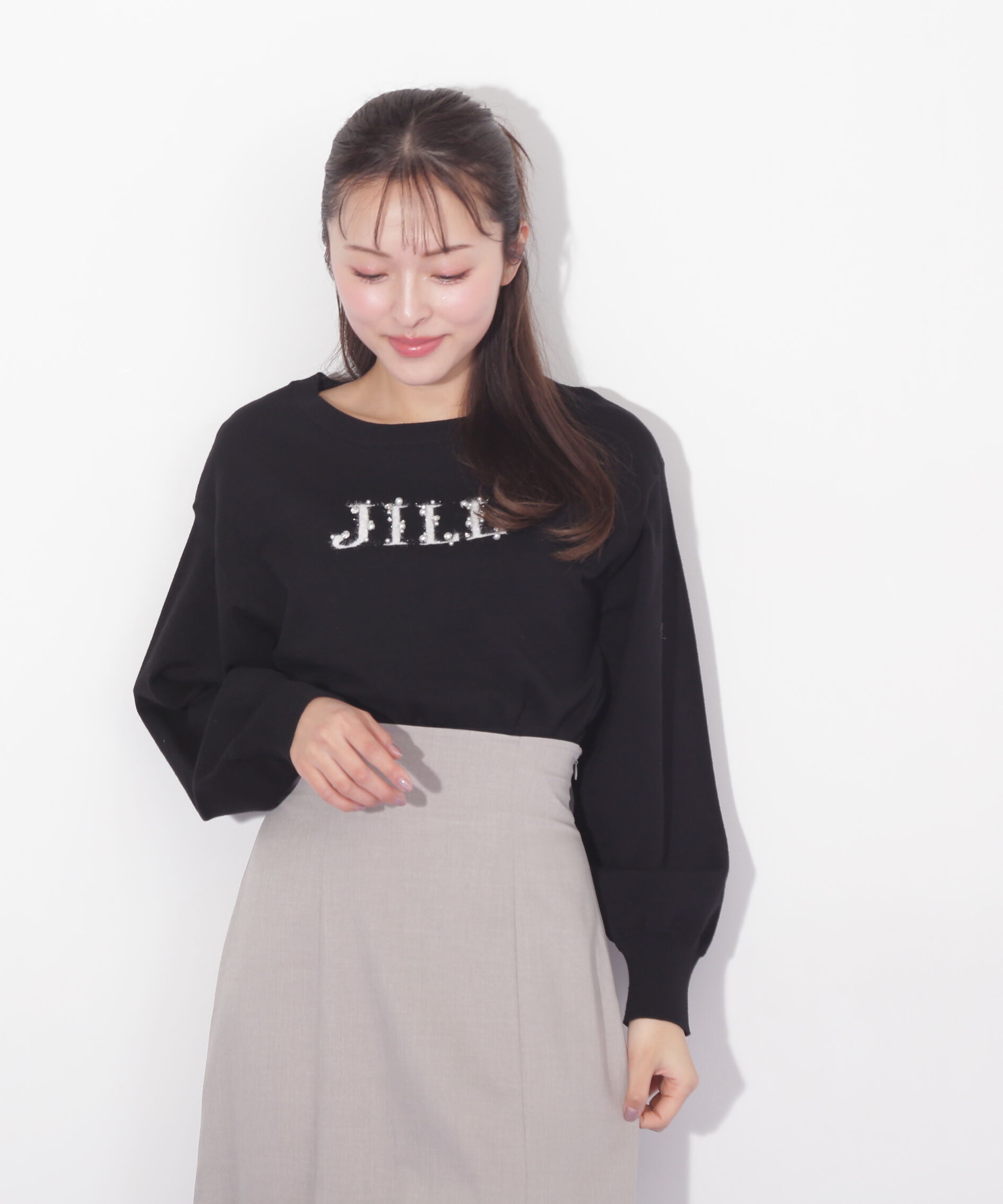  「ファンシーヤーンビジューロゴニット」|ニット・セーター|