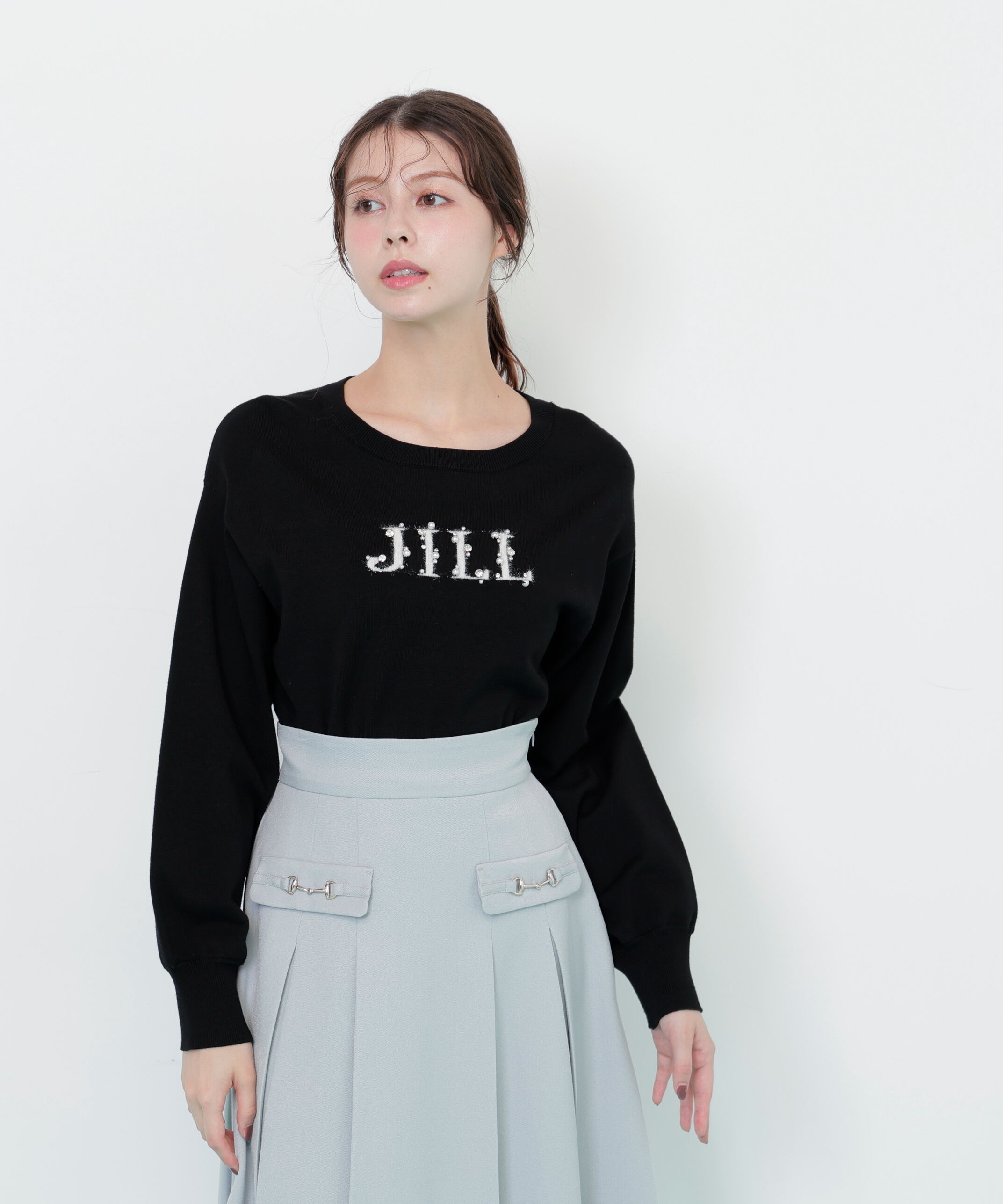  「ファンシーヤーンビジューロゴニット」|ニット・セーター|