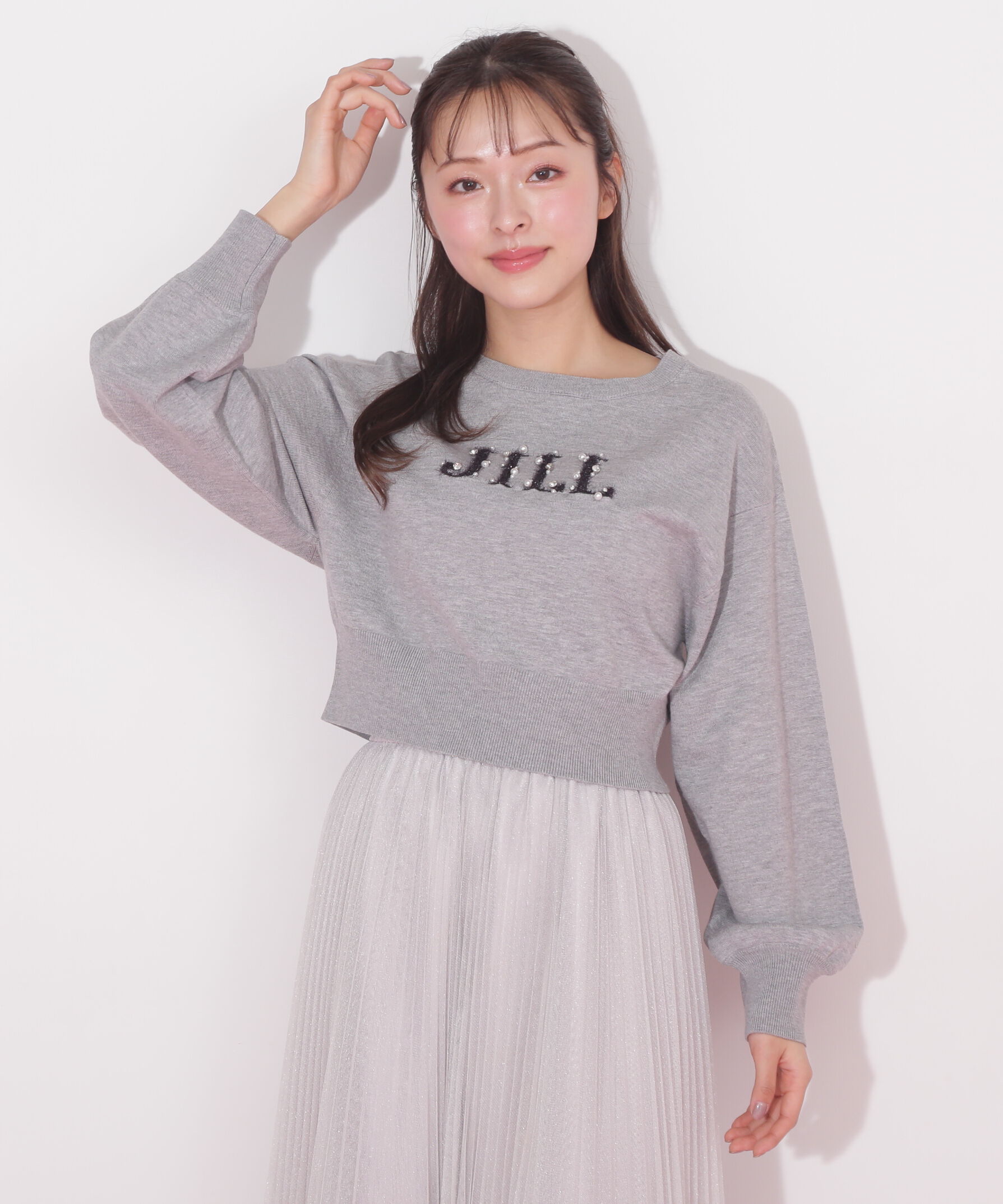  「ファンシーヤーンビジューロゴニット」|ニット・セーター|