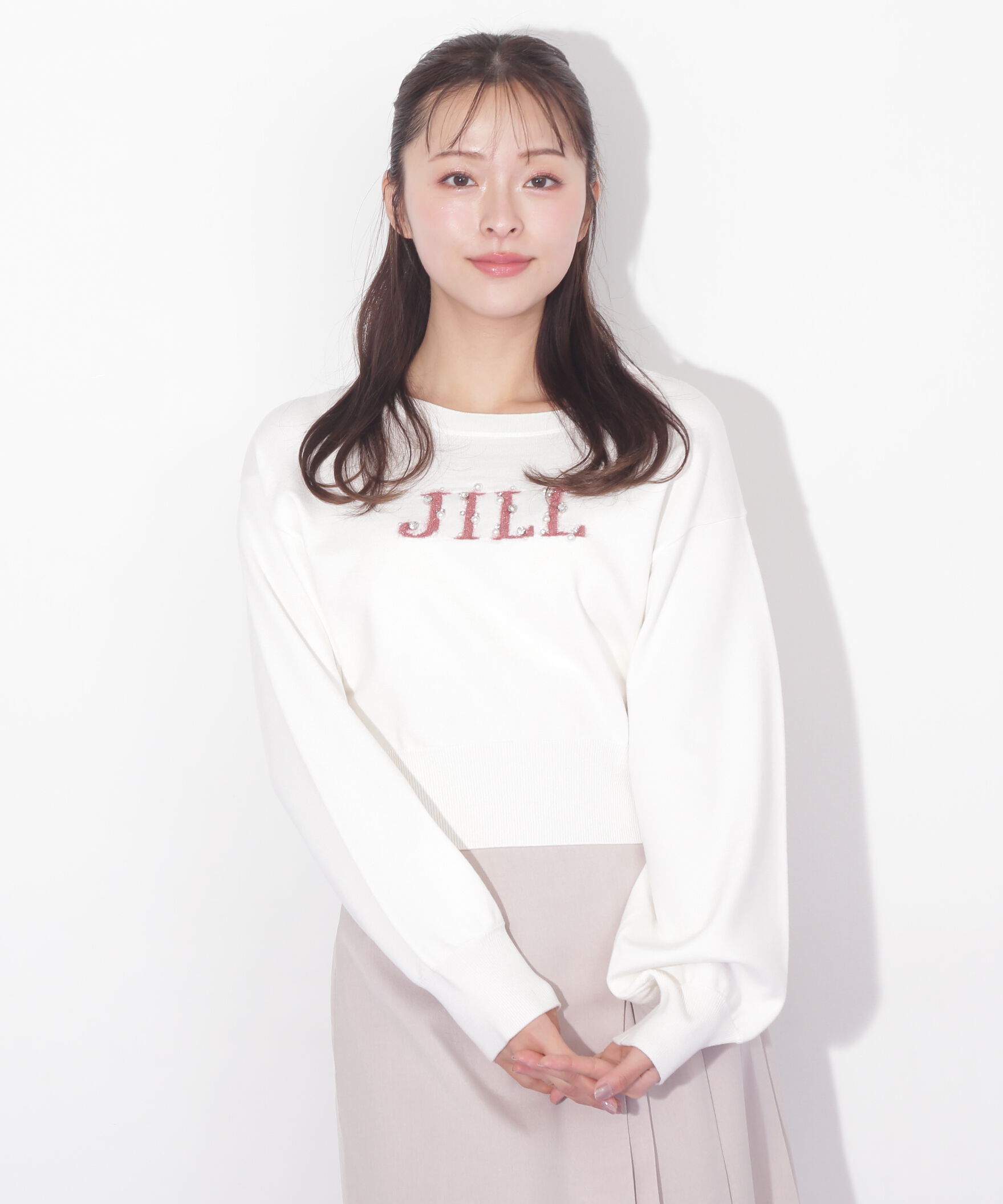  「ファンシーヤーンビジューロゴニット」|ニット・セーター|