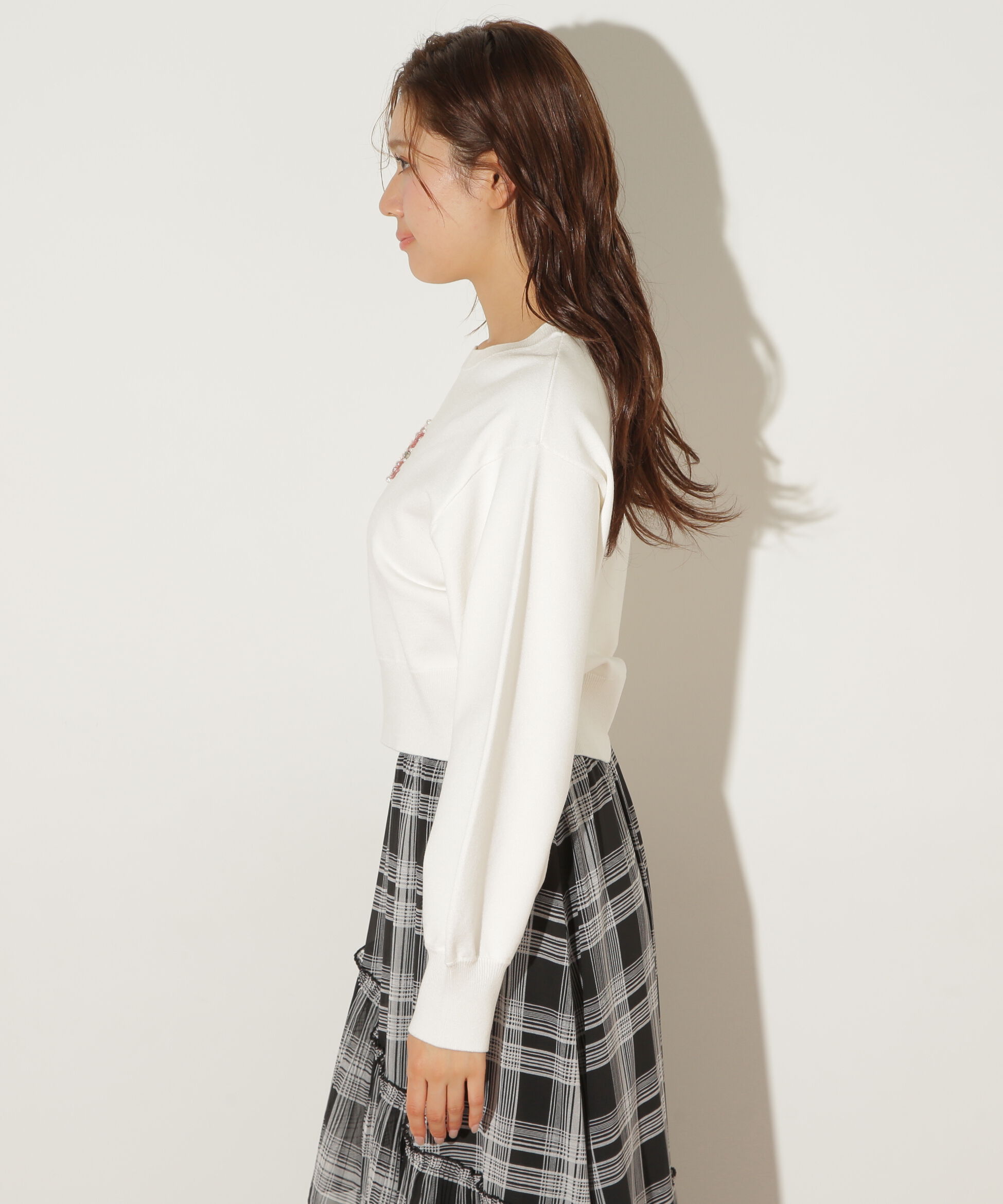  「ファンシーヤーンビジューロゴニット」|ニット・セーター|