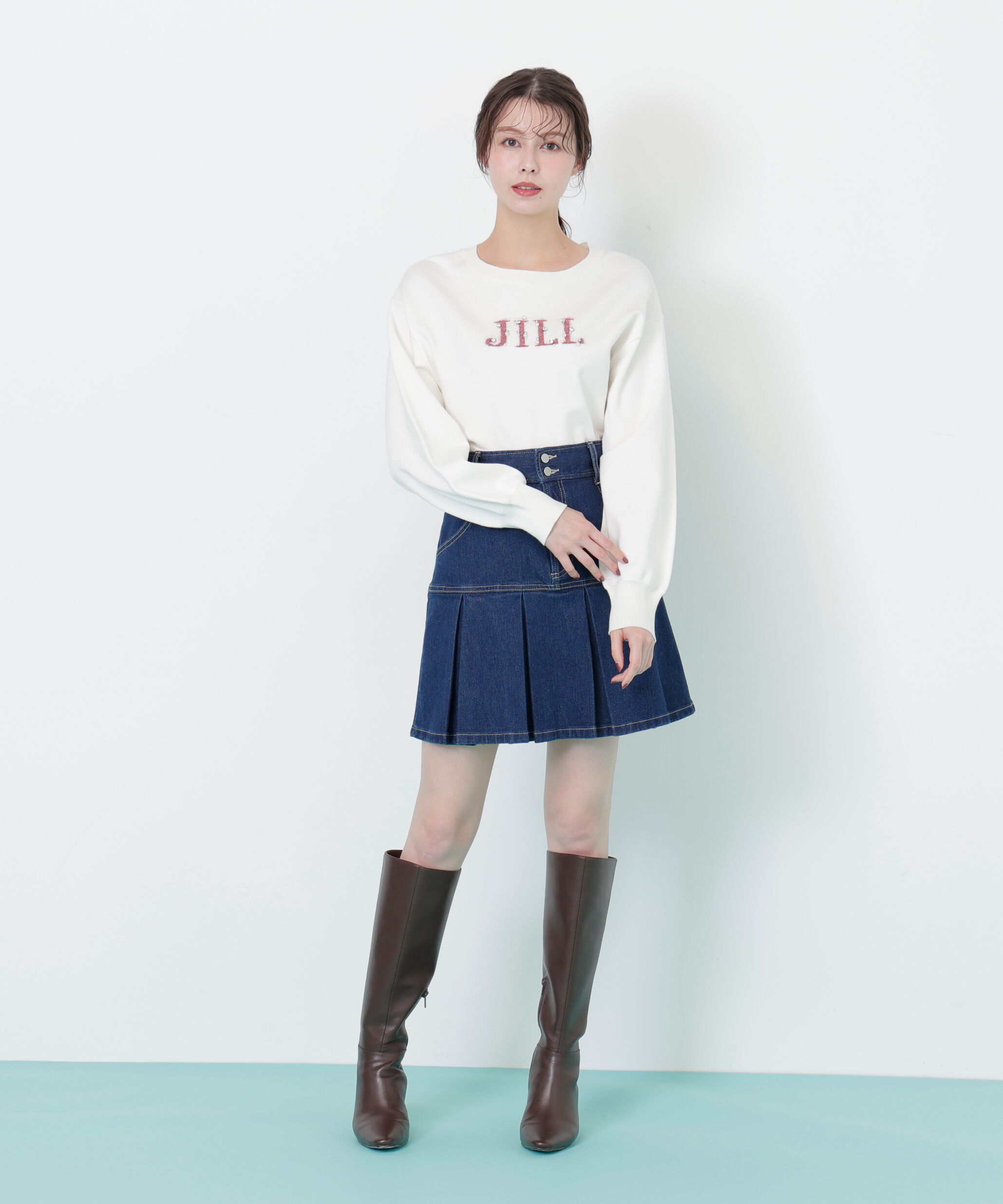  「ファンシーヤーンビジューロゴニット」|ニット・セーター|