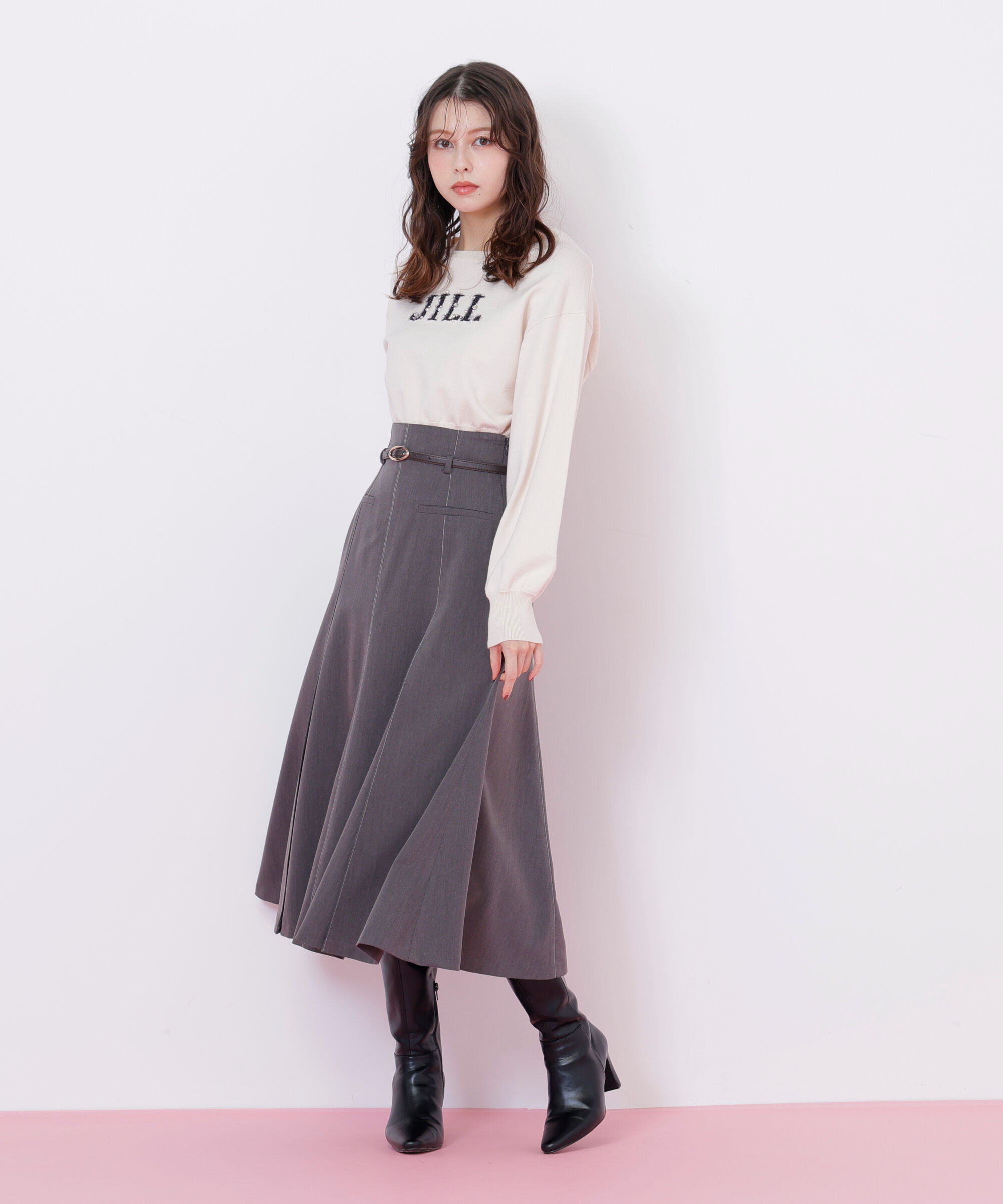  「ファンシーヤーンビジューロゴニット」|ニット・セーター|