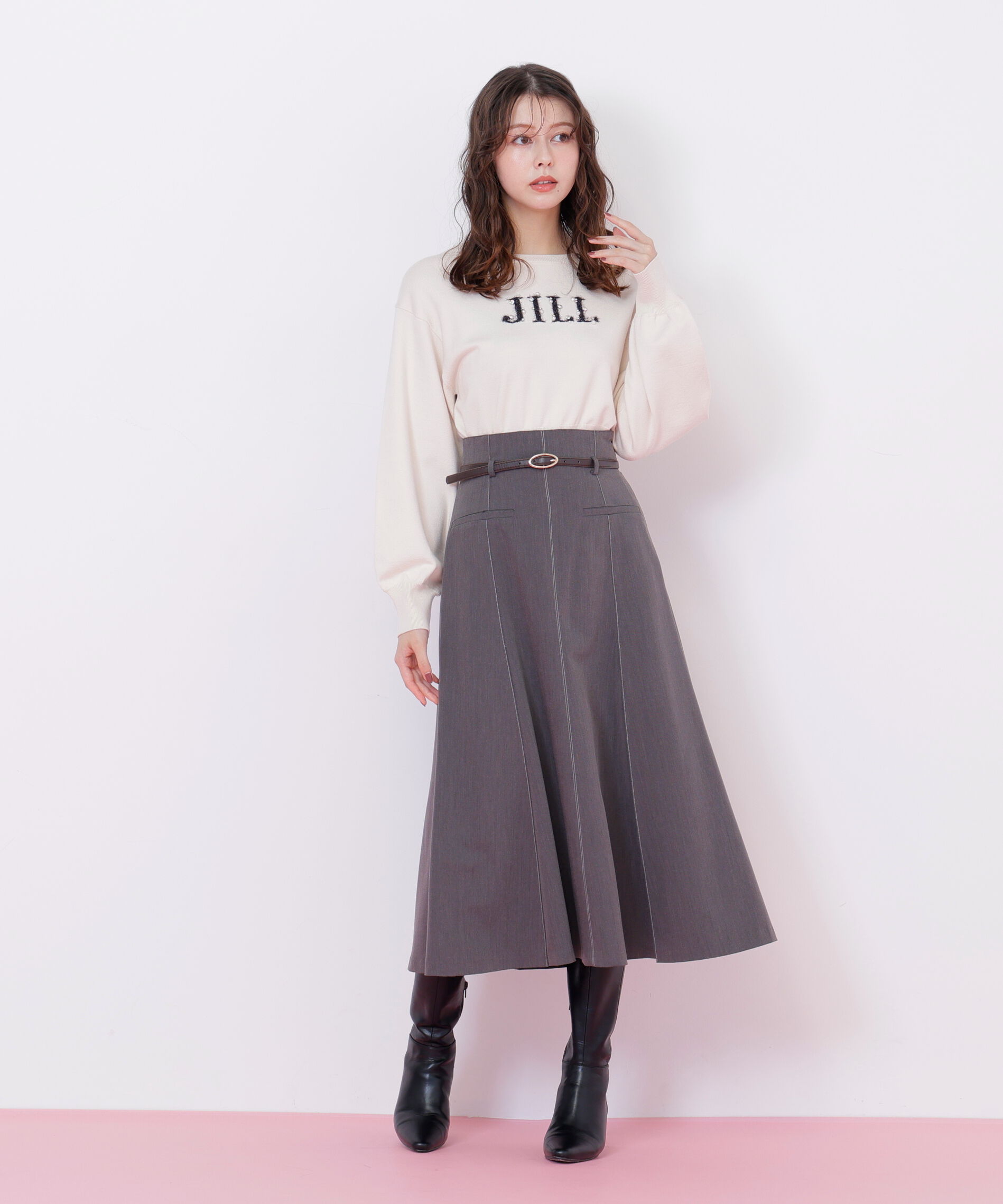  「ファンシーヤーンビジューロゴニット」|ニット・セーター|