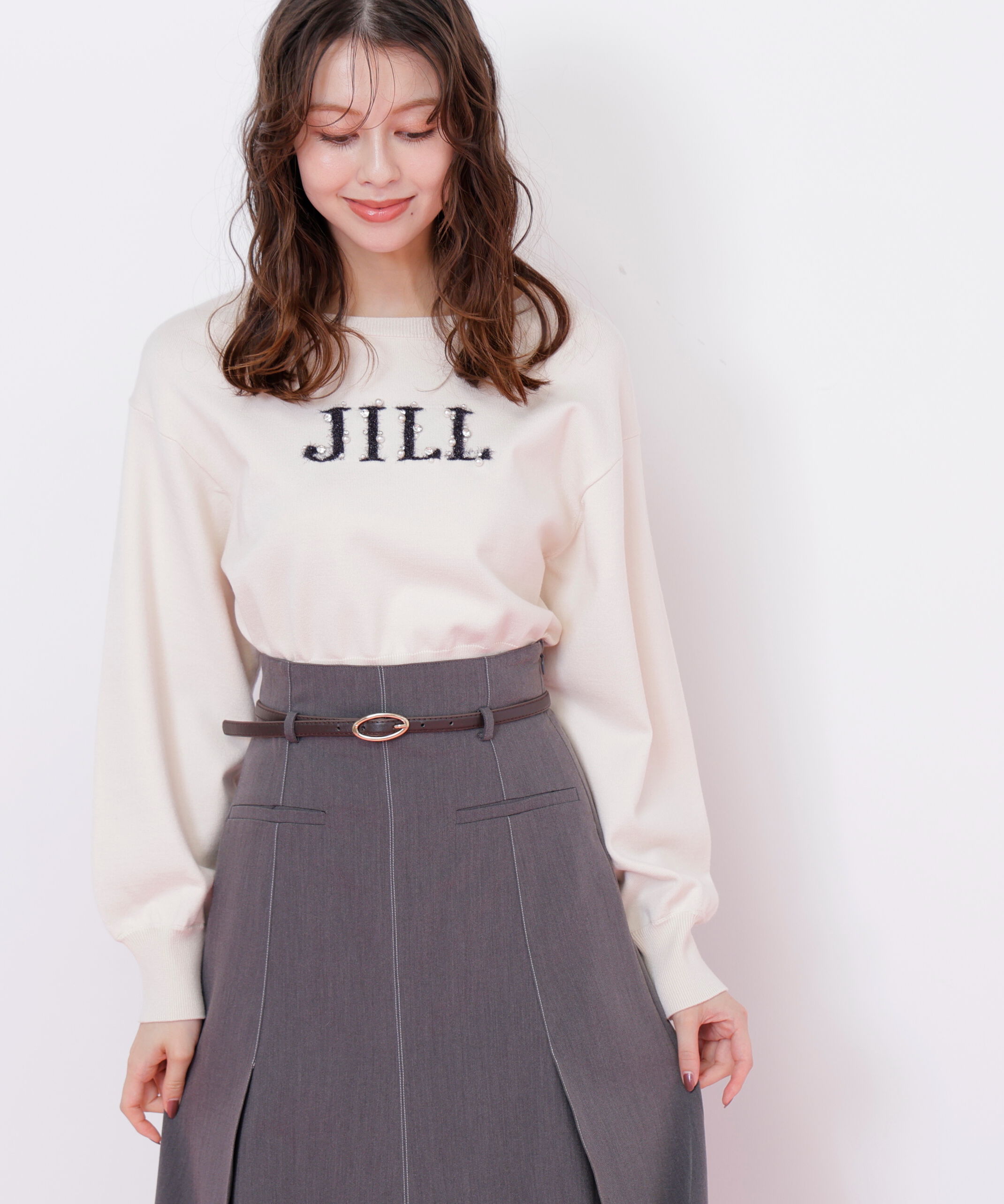  「ファンシーヤーンビジューロゴニット」|ニット・セーター|