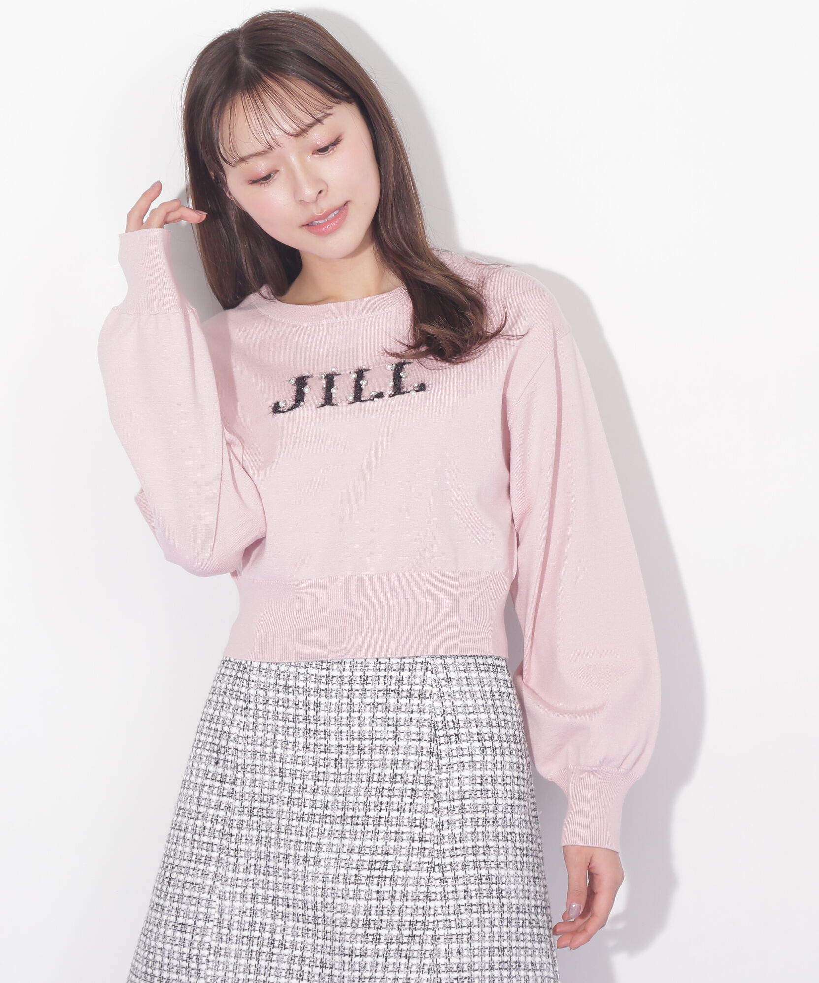  「ファンシーヤーンビジューロゴニット」|ニット・セーター|