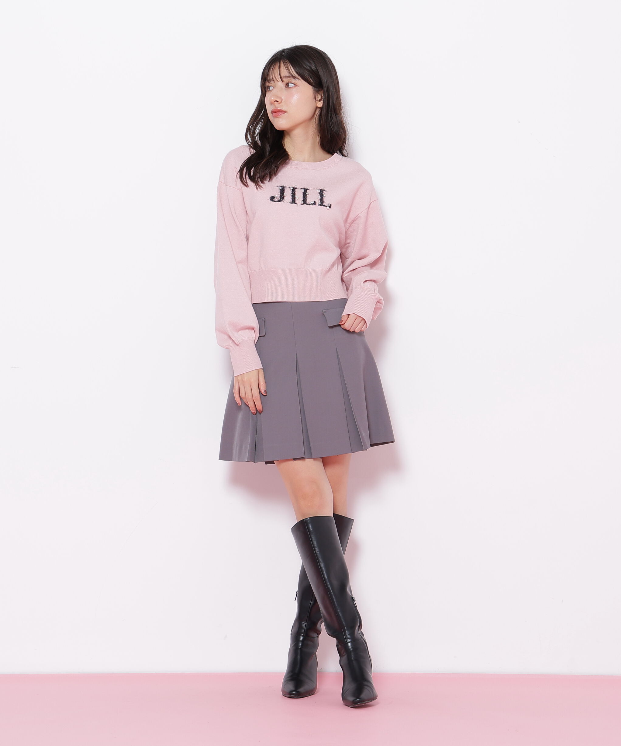  「ファンシーヤーンビジューロゴニット」|ニット・セーター|