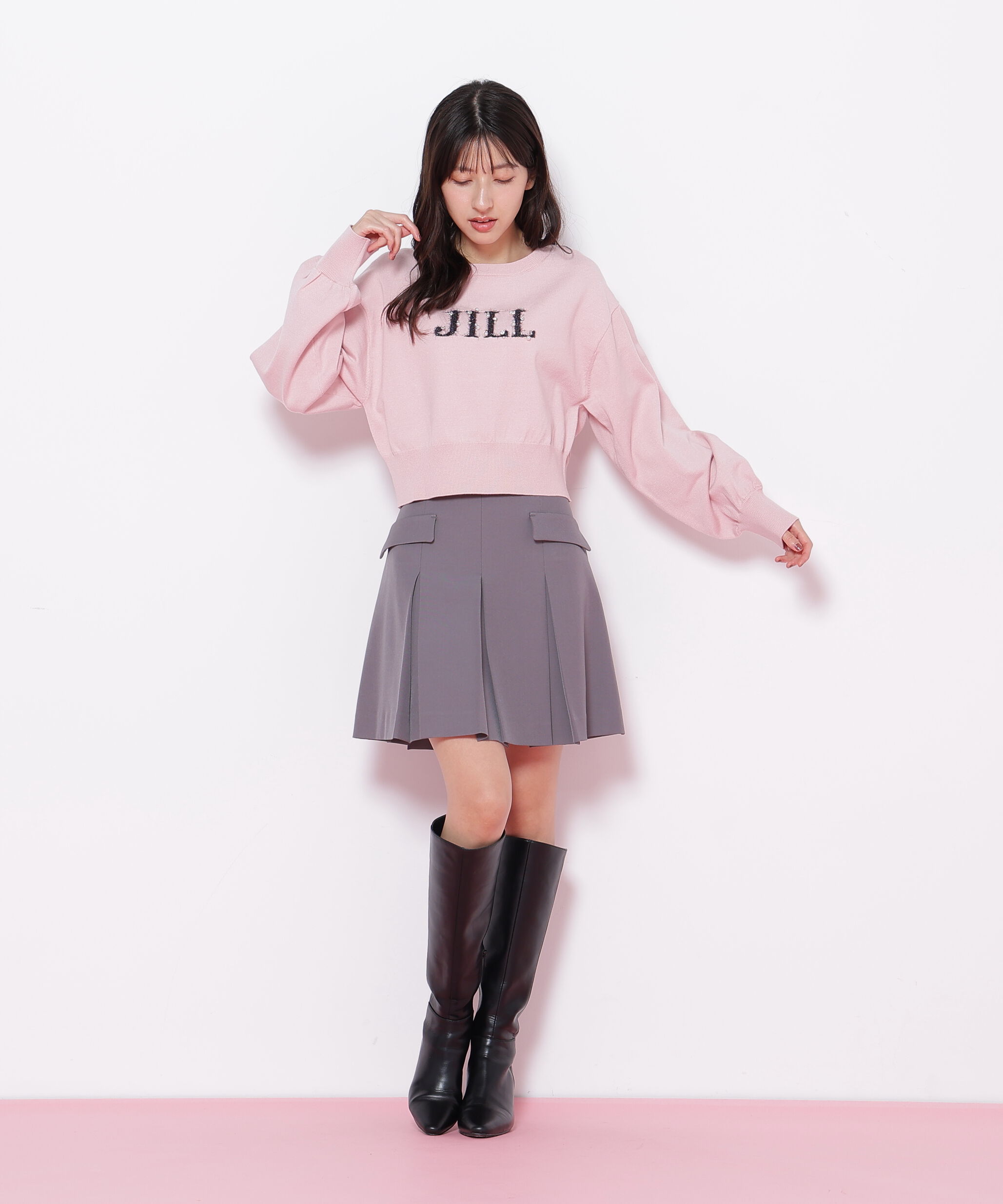  「ファンシーヤーンビジューロゴニット」|ニット・セーター|