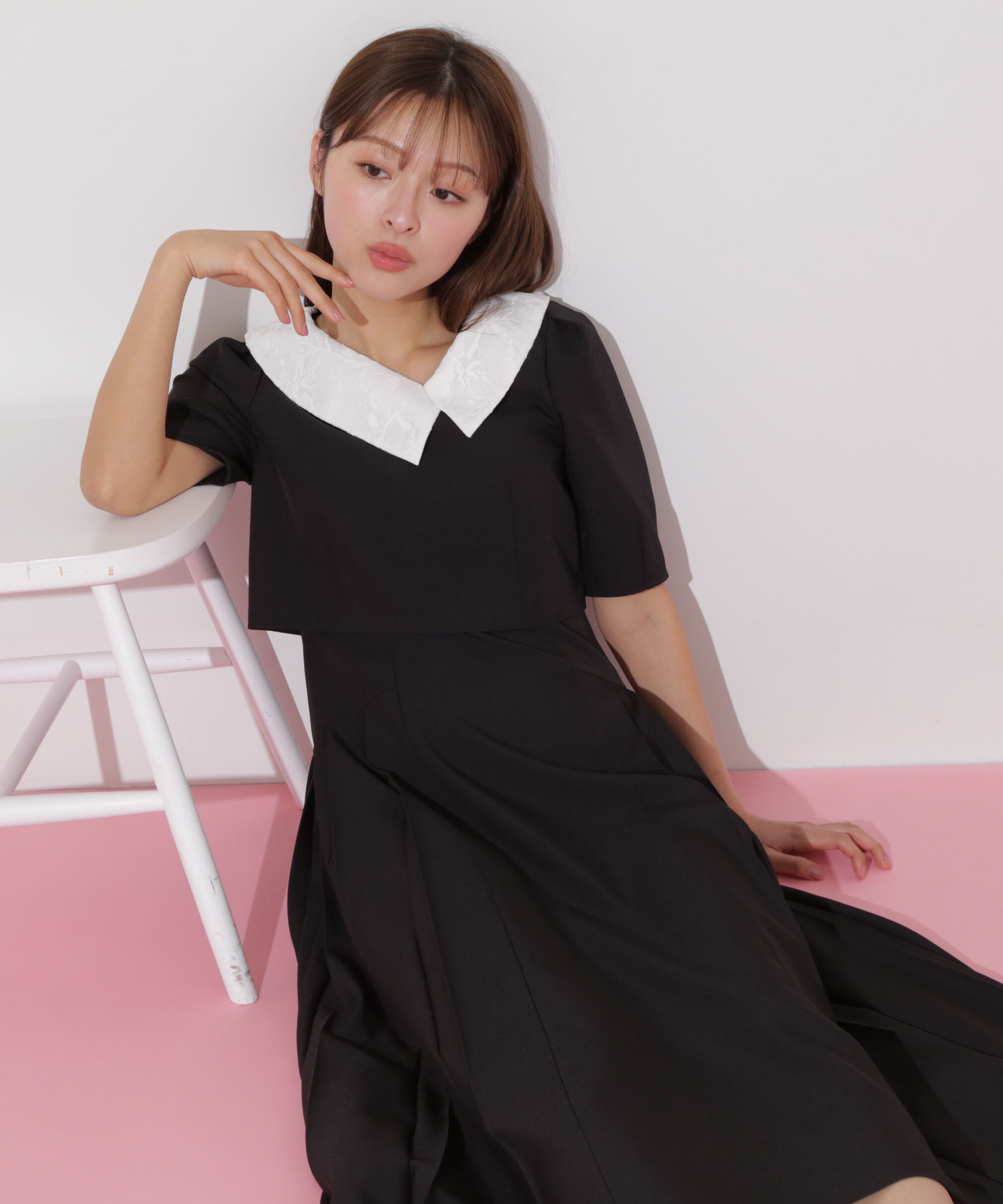  「アシメカラーワンピース」|ワンピース|