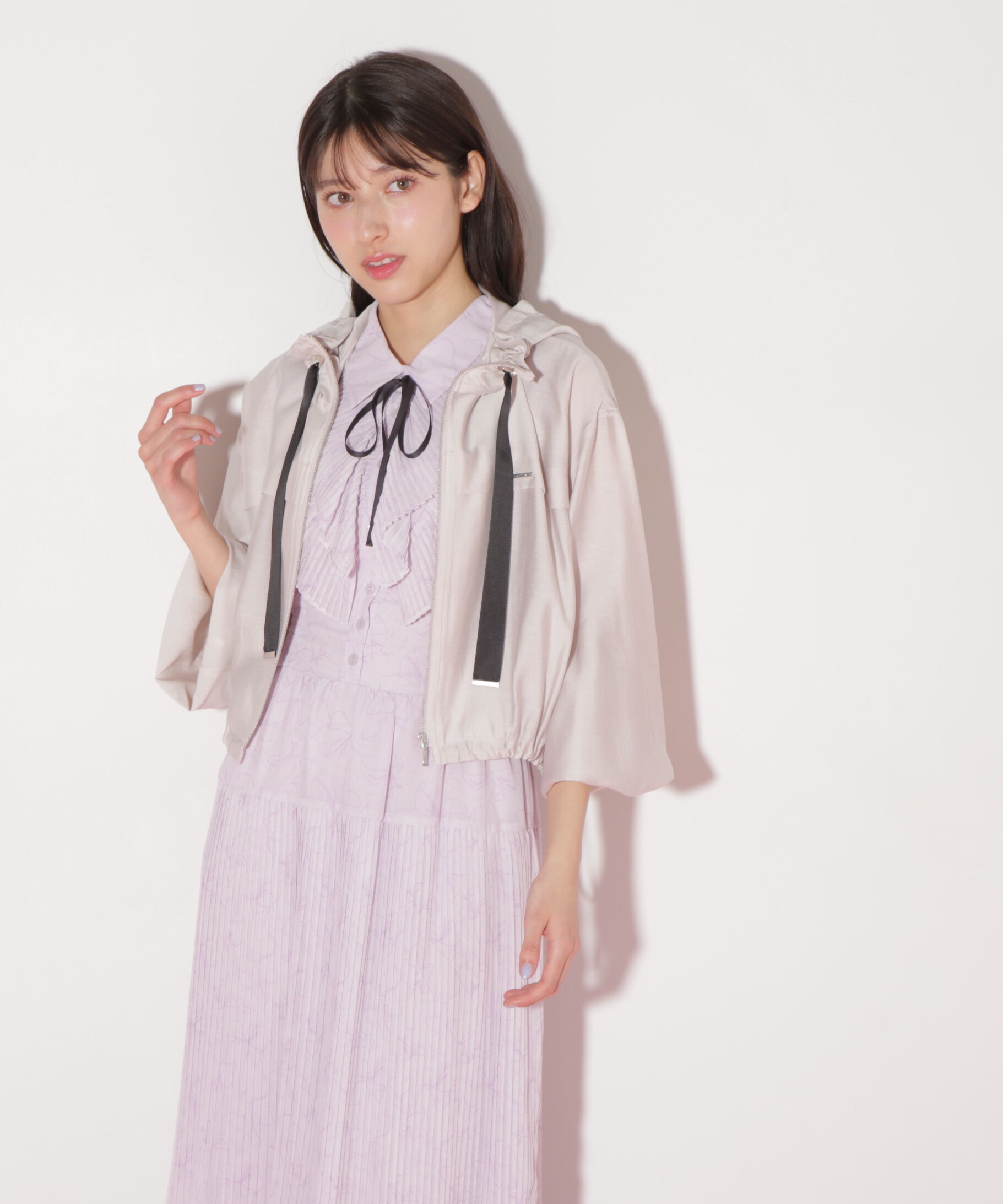  「ショート丈シアーブルゾン」|その他|