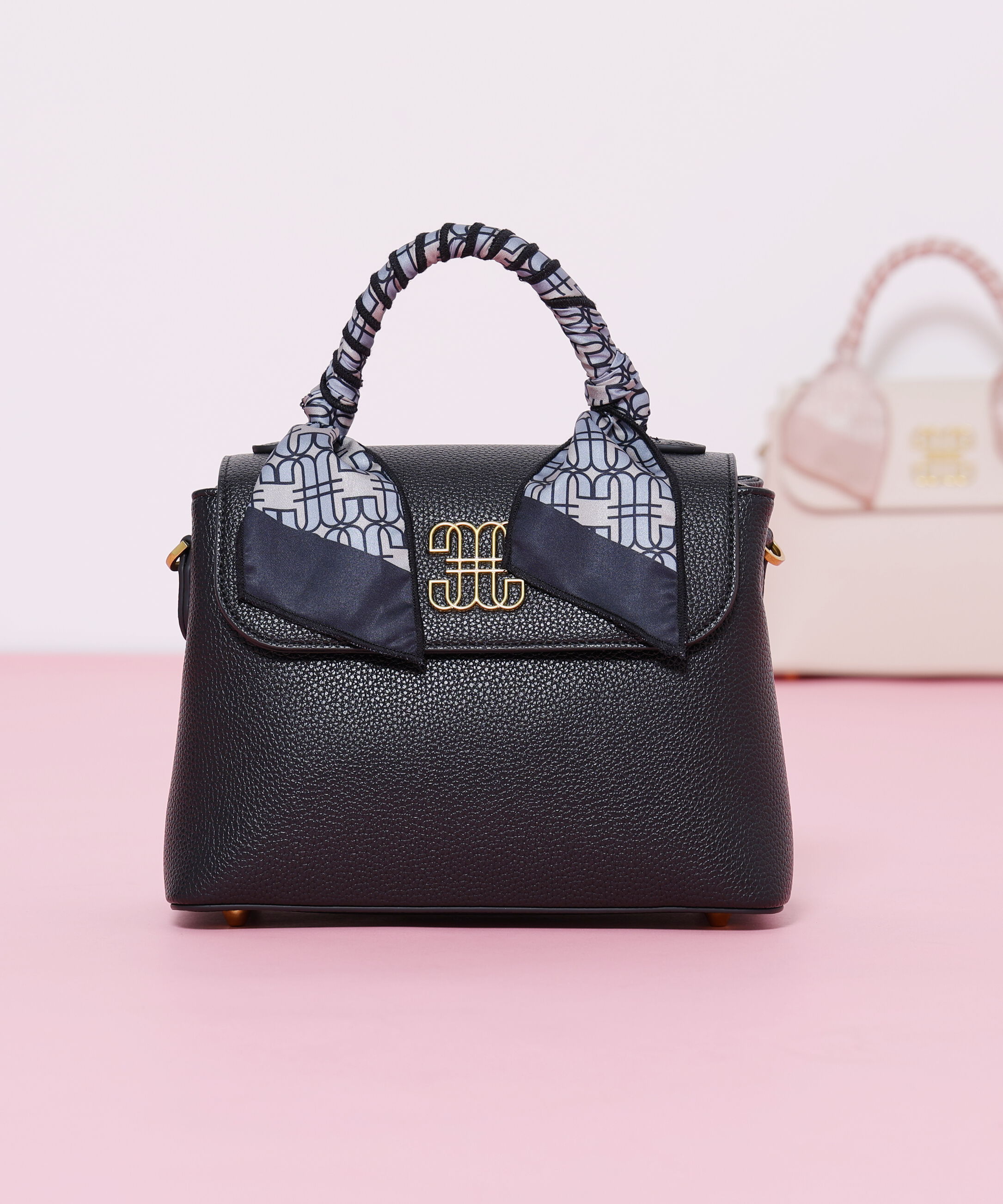  「Link J スカーフフラップバッグ」|その他|ブラック