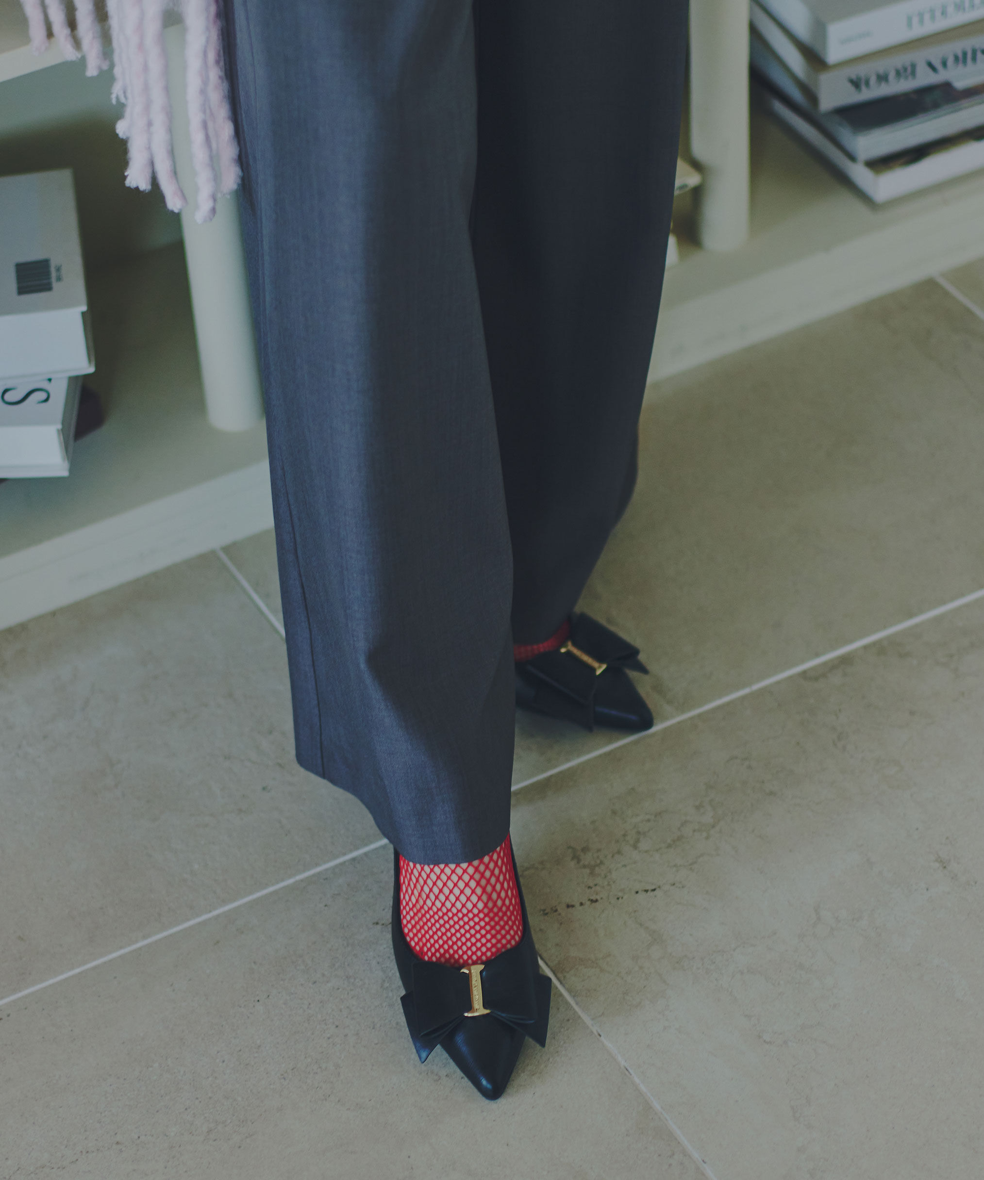  「RIBBONディティールパンプス」|その他|ブラック