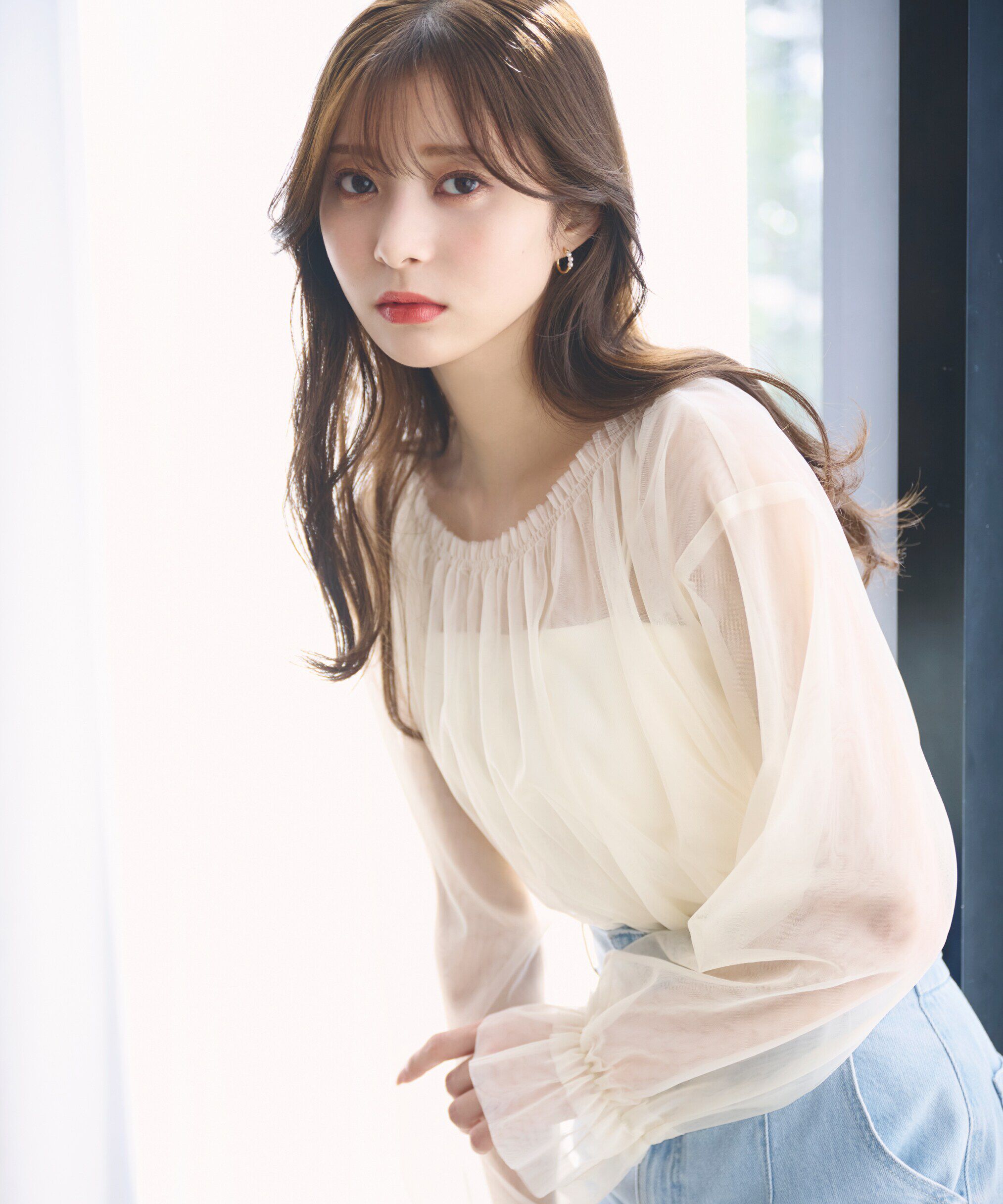 PROPORTION BODY DRESSING「シアーチュールブラウス」|シャツ・ブラウス|エクリュ1