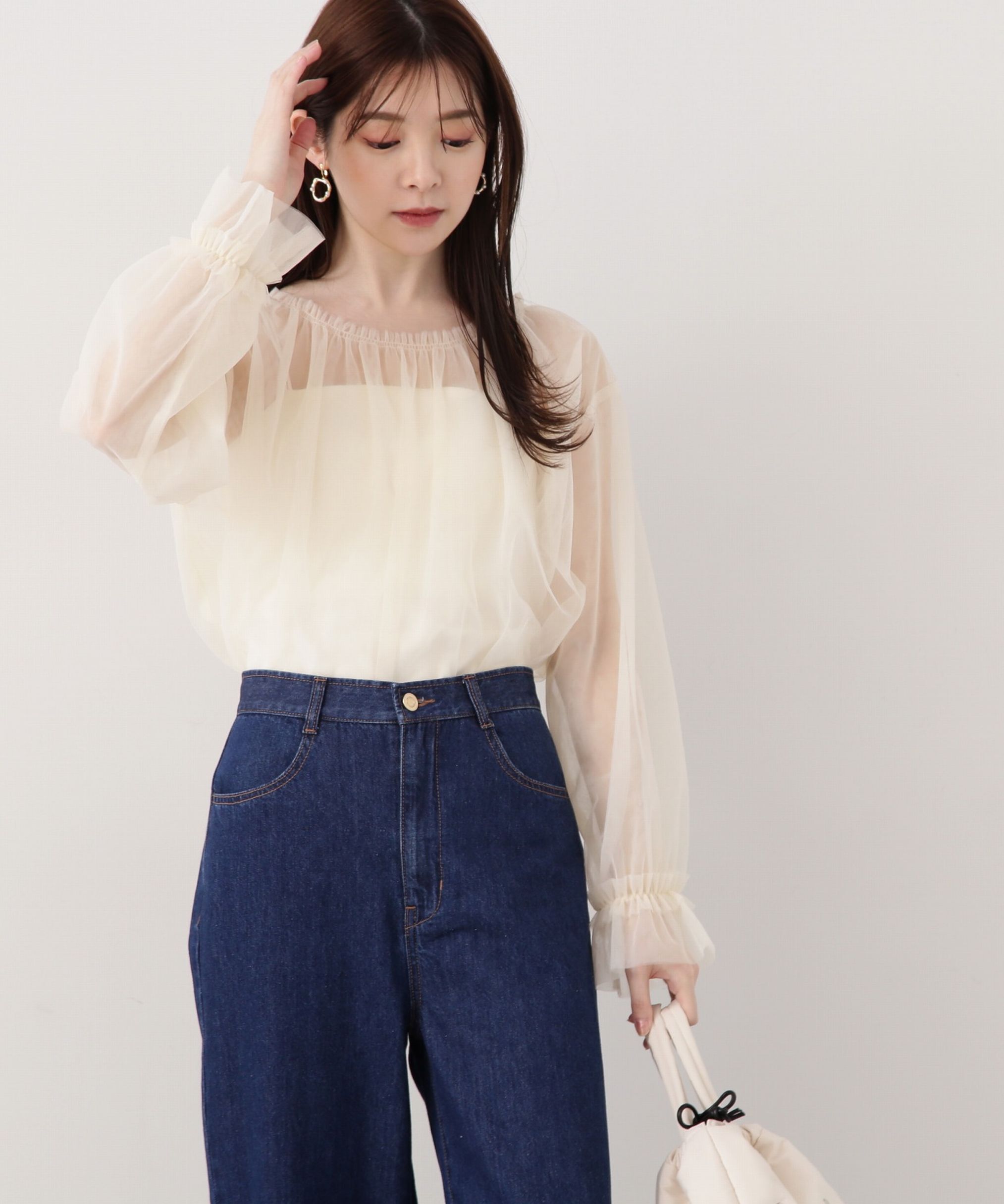 PROPORTION BODY DRESSING「シアーチュールブラウス」|シャツ・ブラウス|