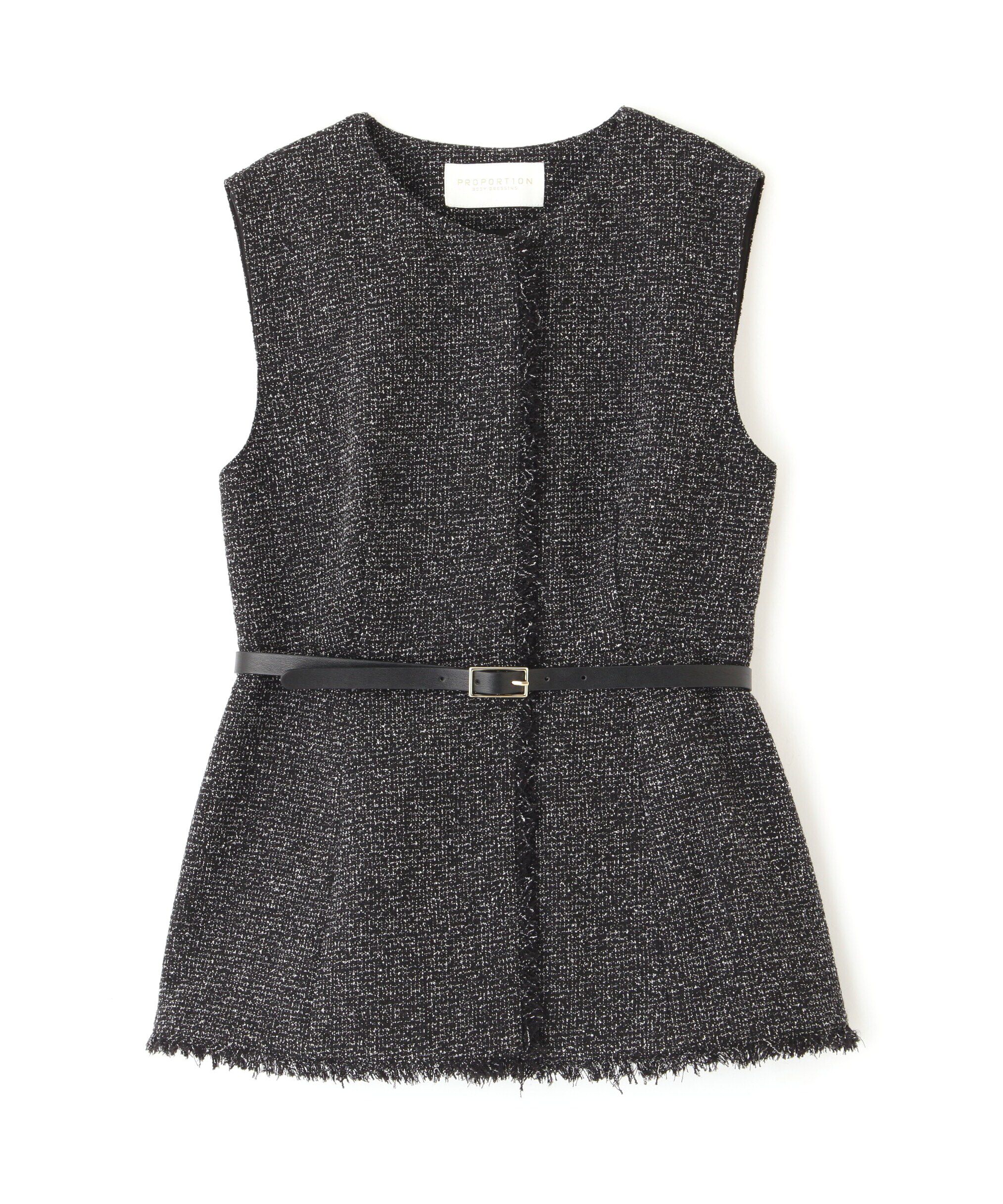 PROPORTION BODY DRESSING「ベルト付きペプラムツイードジレ24AW」|その他|